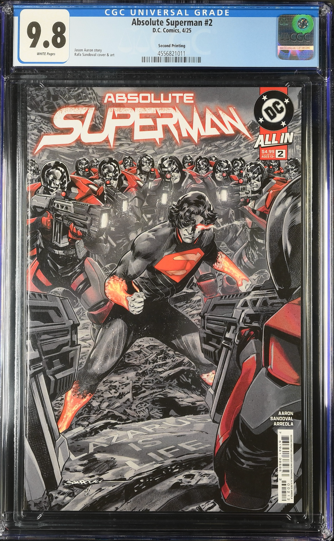 Absolute Superman #2 Second Printing CGC 9.8