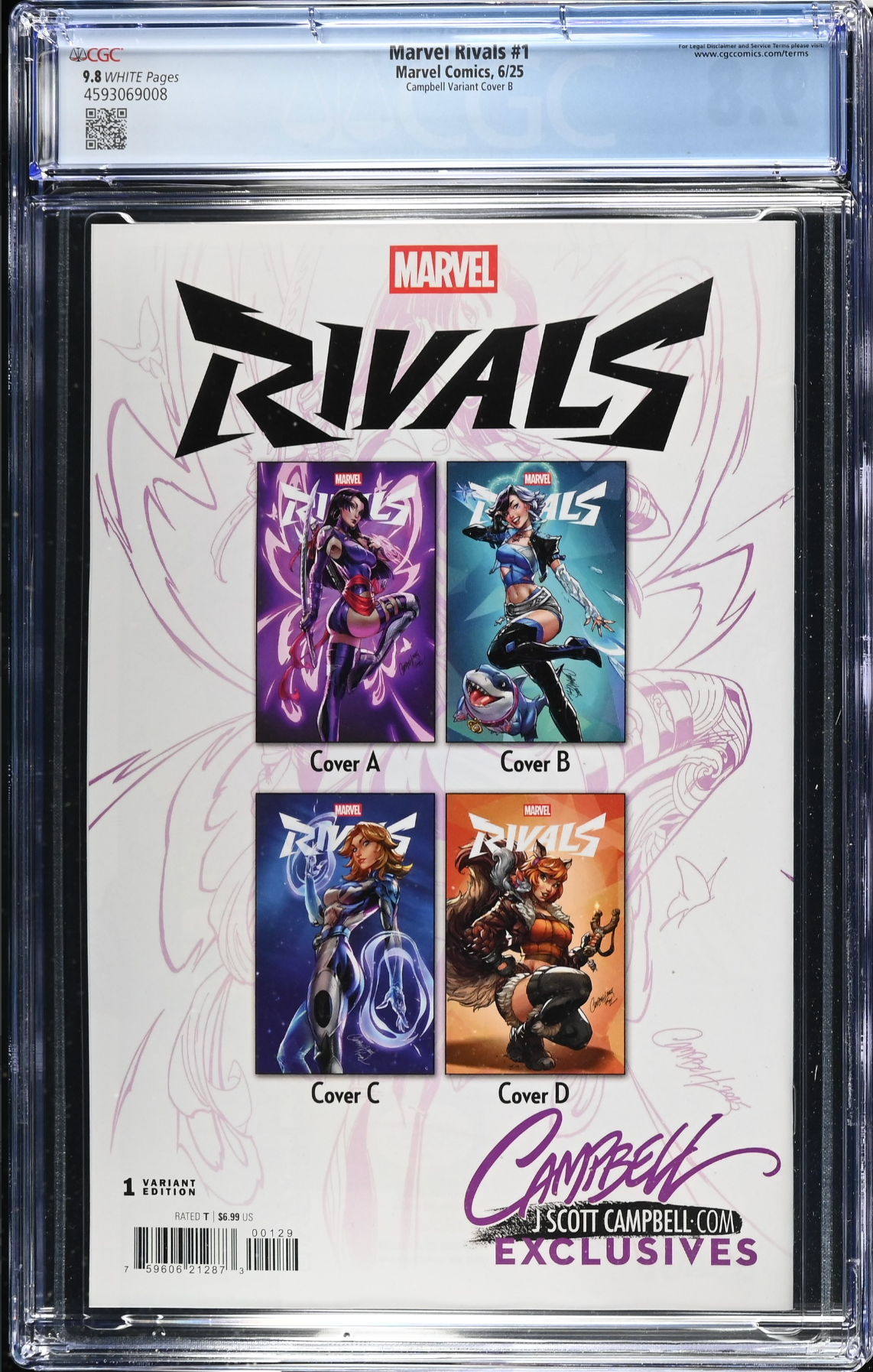 Marvel Rivals #1 J. Scott Campbell Exclusive B - Luna & Jeff - CGC 9.8