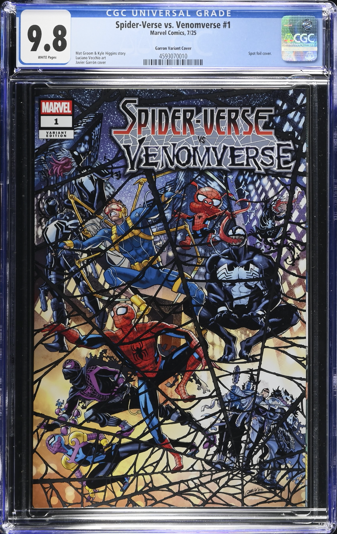 Spider-Verse vs. Venomverse #1 Garron Foil Variant CGC 9.8