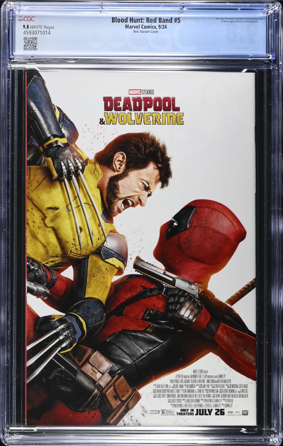 Blood Hunt: Red Band Edition #5 Reis 1:25 Bloody Homage Retailer Incentive Variant CGC 9.8