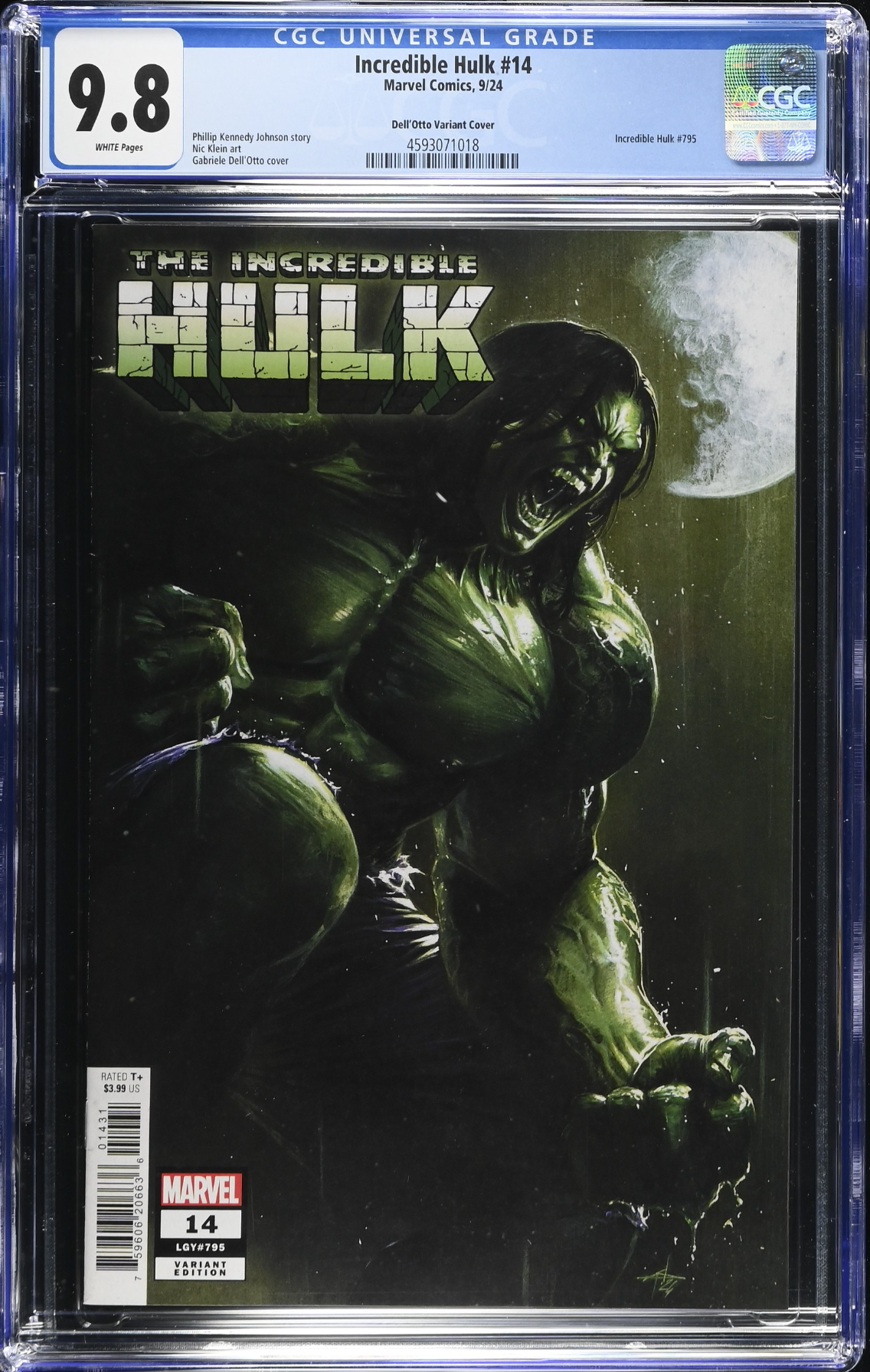The Incredible Hulk #14 Dell'Otto Variant CGC 9.8