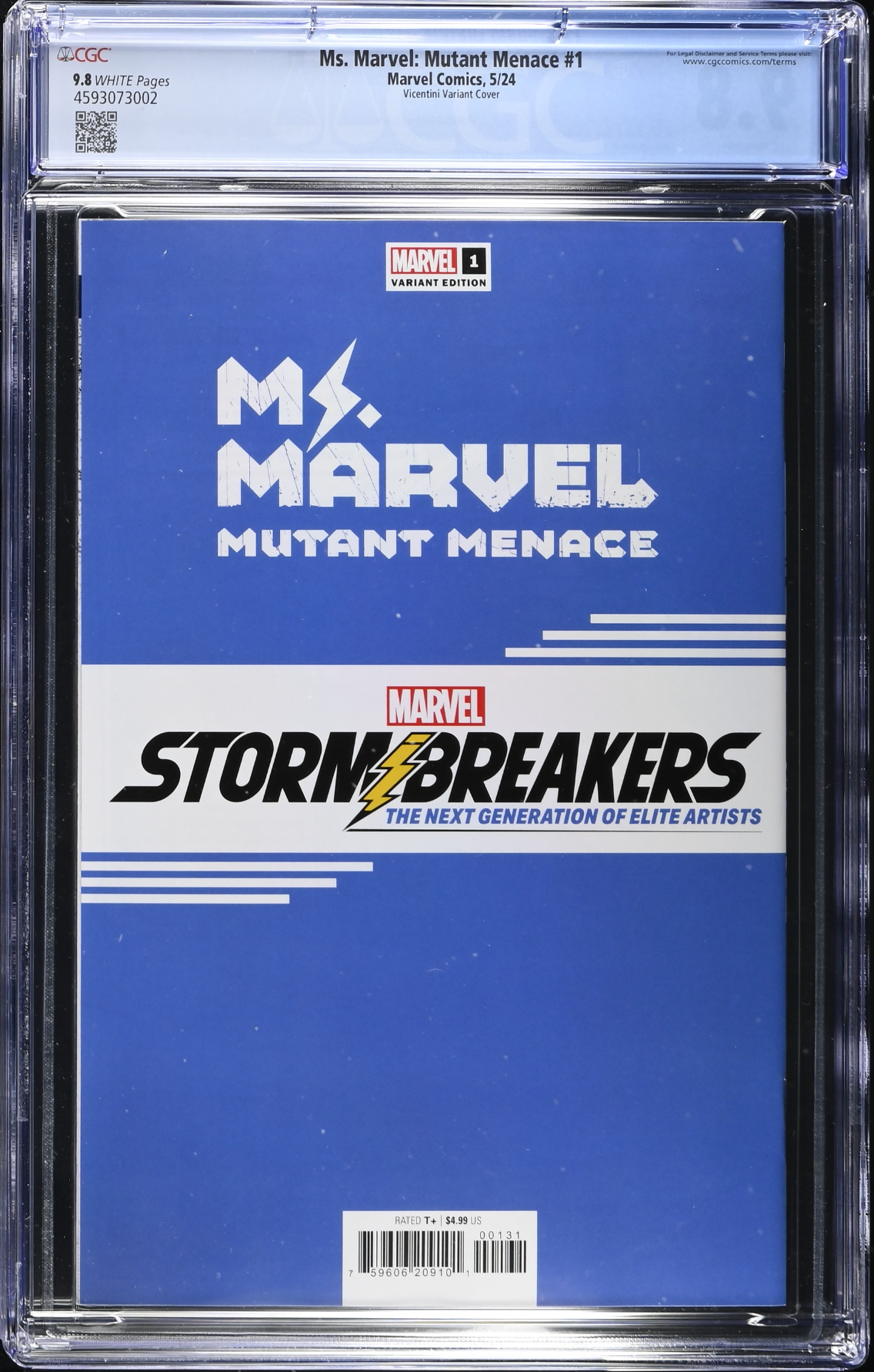 Ms. Marvel: Mutant Menace #1 Vicentini Variant CGC 9.8