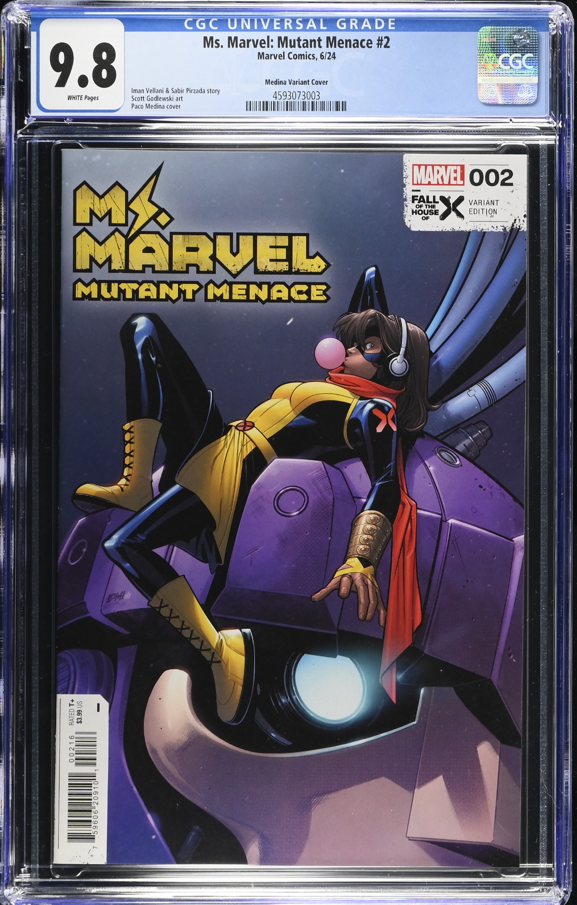 Ms. Marvel: Mutant Menace #2 Medina 1:25 Retailer Incentive Variant CGC 9.8