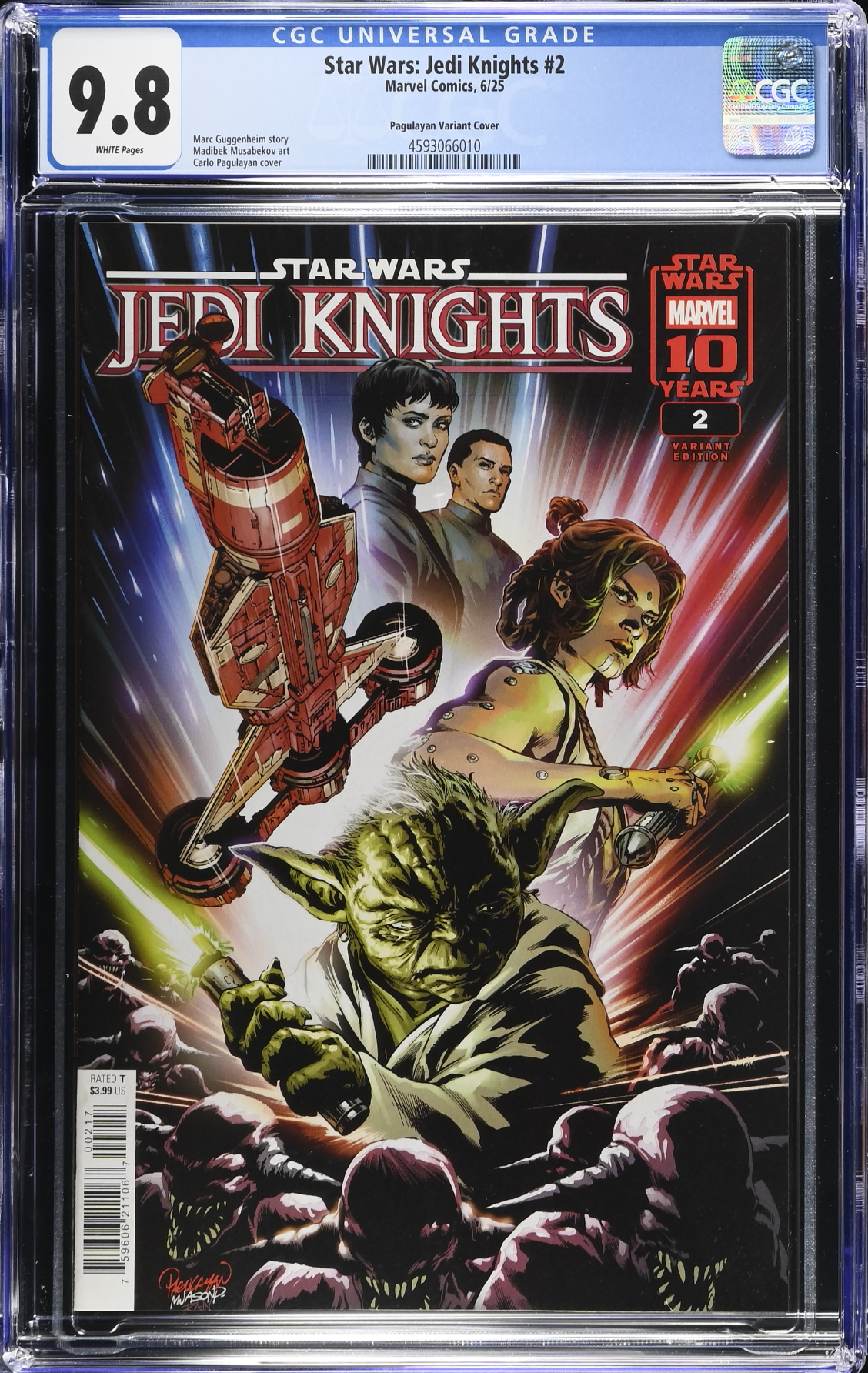 Star Wars: Jedi Knights #2 Pagulayan 1:25 Retailer Incentive Variant CGC 9.8