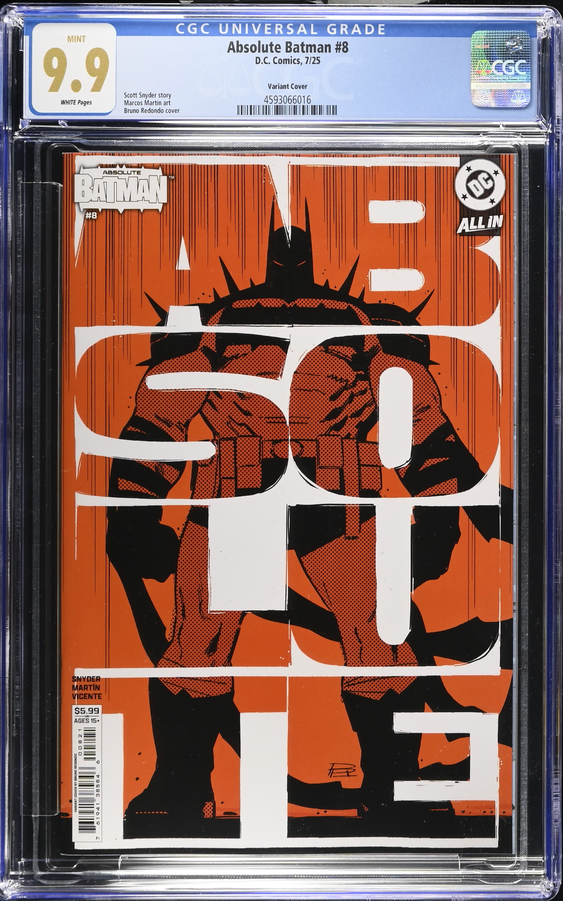 Absolute Batman #8 Redondo Variant CGC 9.9