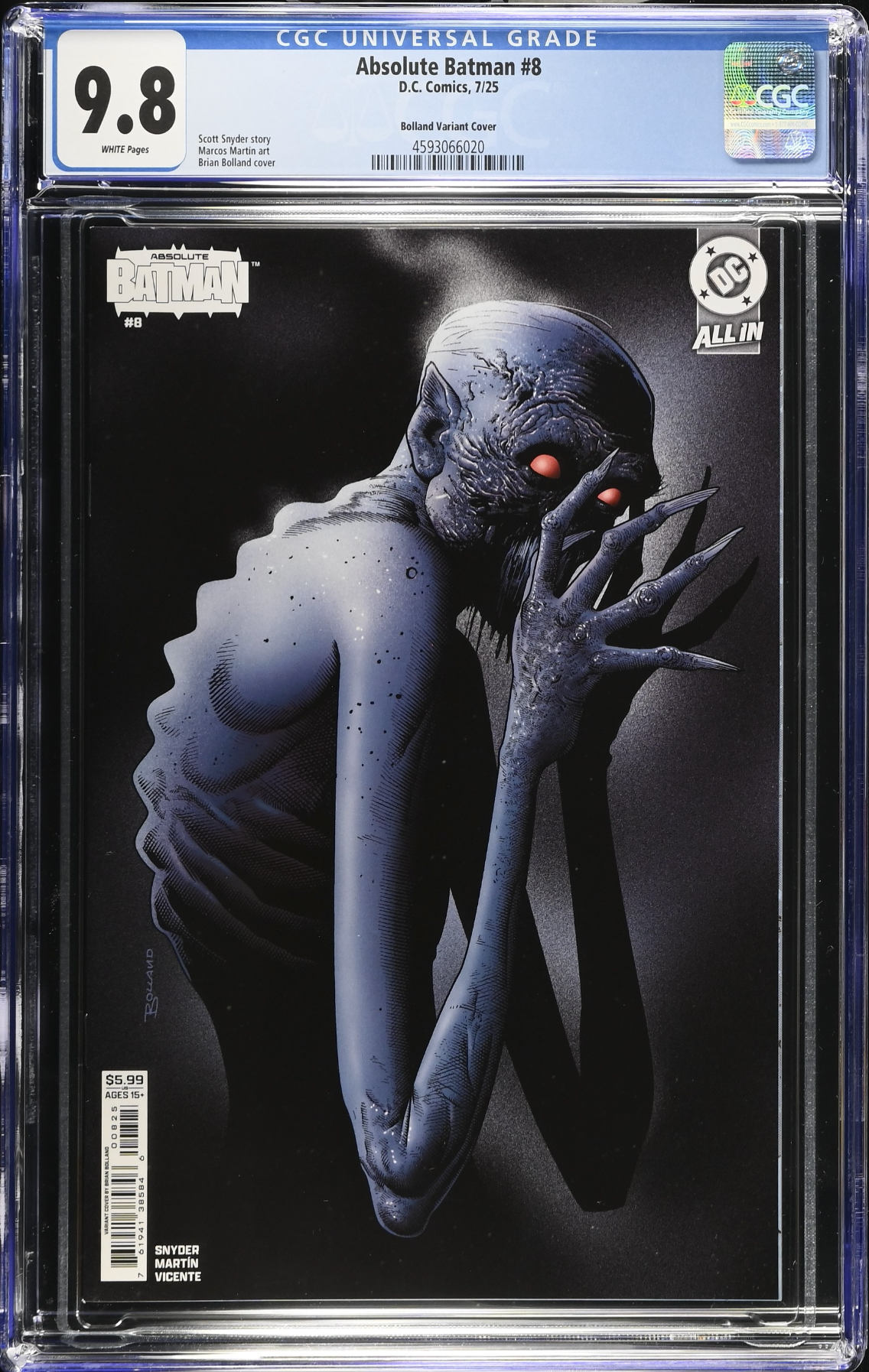 Absolute Batman #8 Bolland Variant CGC 9.8