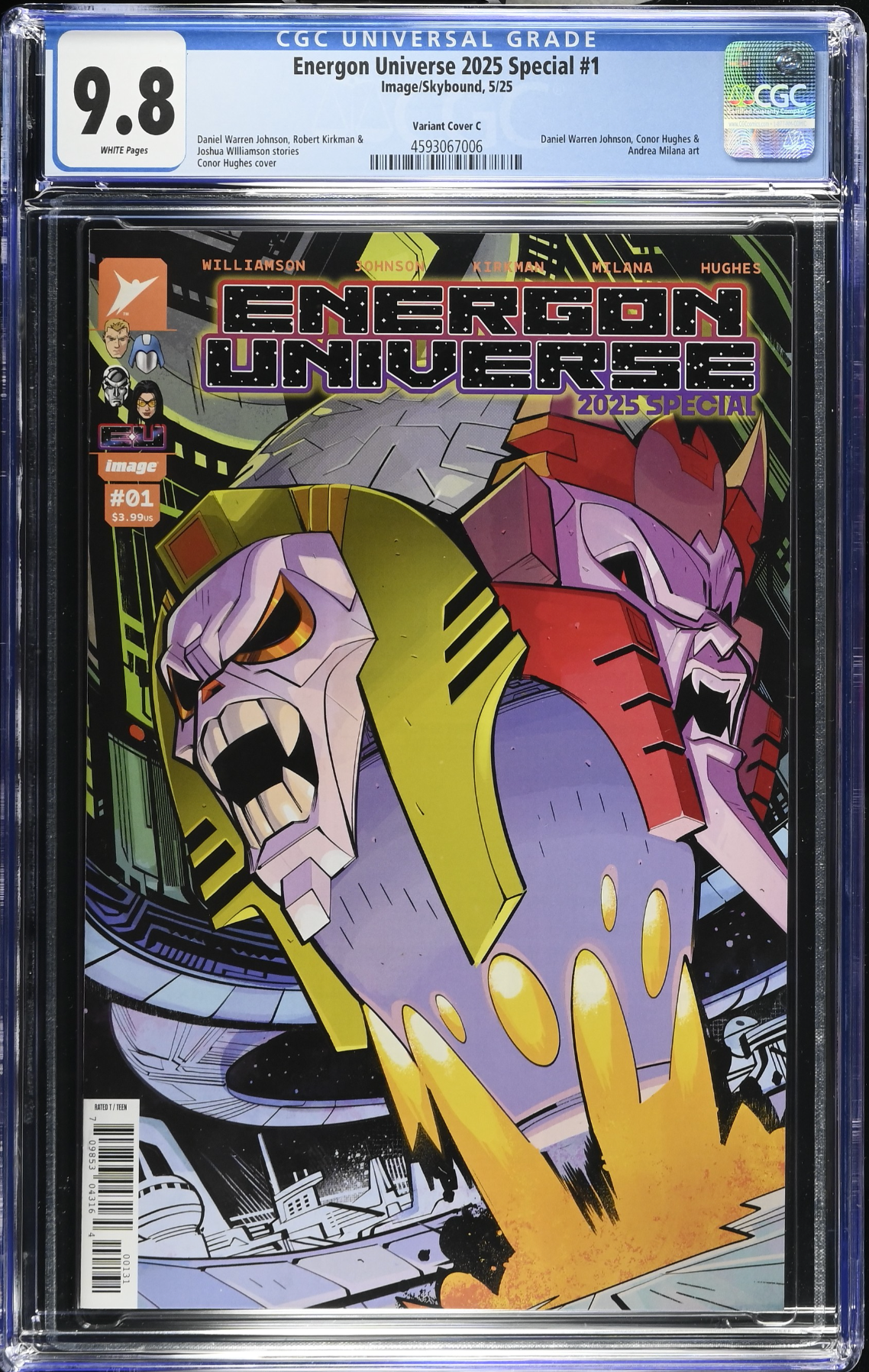 Energon Universe 2025 Special #1 Hughes 1:10 Retailer Incentive Variant CGC 9.8