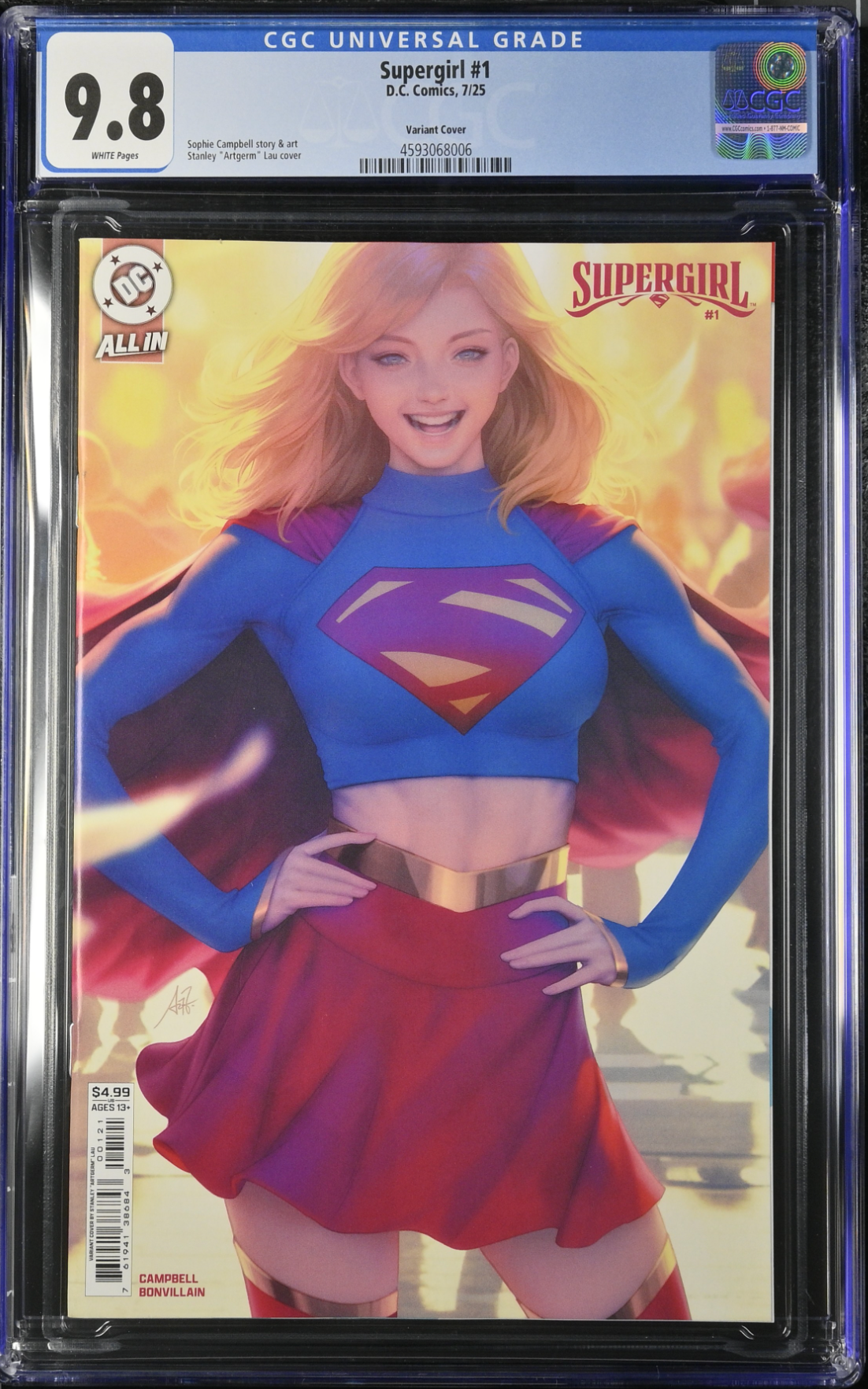 Supergirl #1 Artgerm Variant CGC 9.8