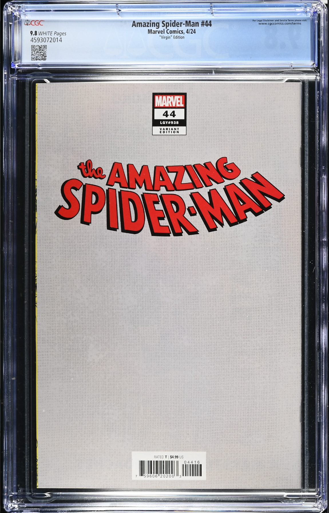 Amazing Spider-Man #44 Romita Jr. 1:100 Virgin Retailer Incentive Variant CGC 9.8