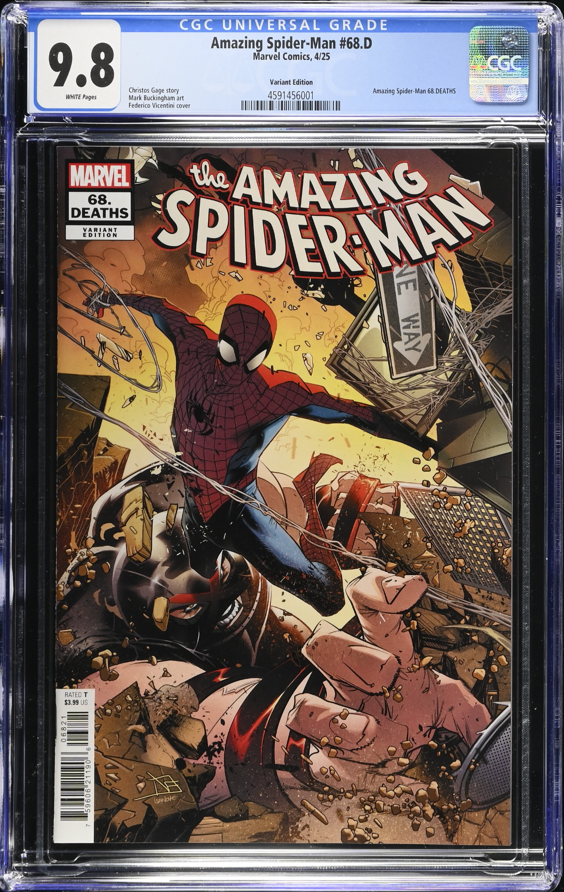 Amazing Spider-Man #68.Deaths Pagulayan Variant CGC 9.8