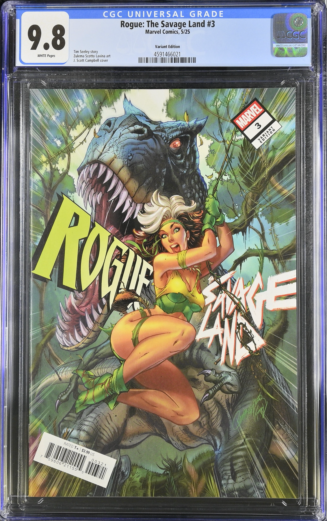 Rogue: The Savage Land #3 Campbell Variant CGC 9.8