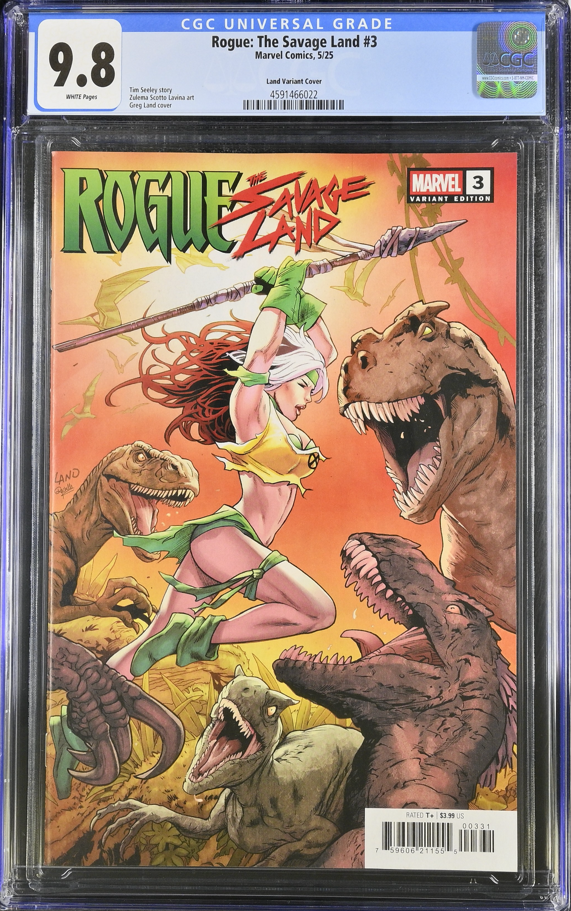 Rogue: The Savage Land #3 Land Variant CGC 9.8
