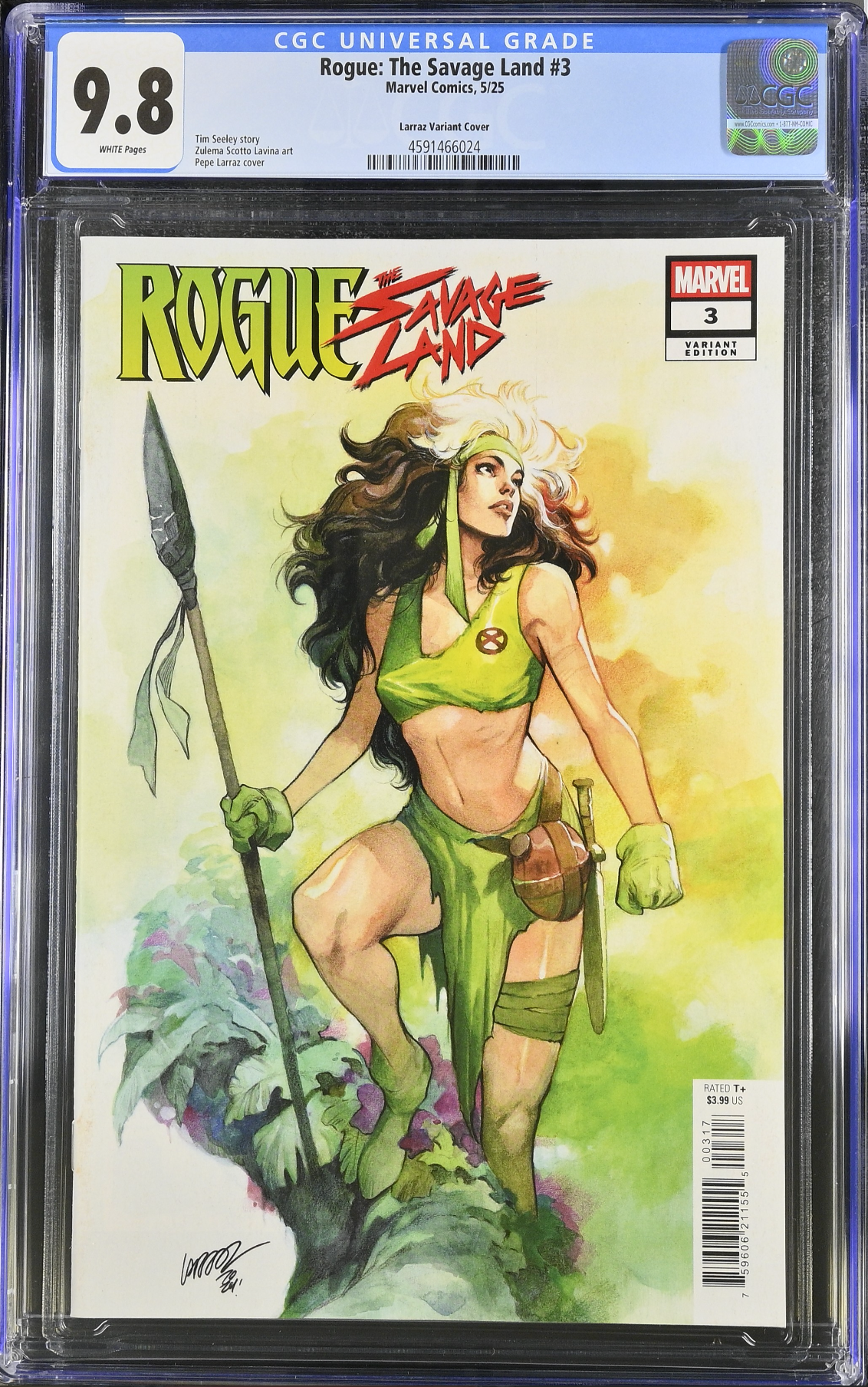 Rogue: The Savage Land #3 Larraz 1:25 Retailer Incentive Variant CGC 9.8