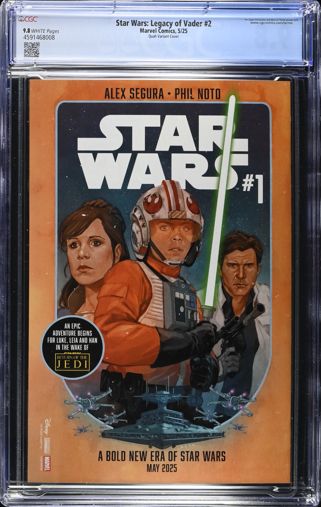 Star Wars: Legacy of Vader #2 Quah Variant CGC 9.8