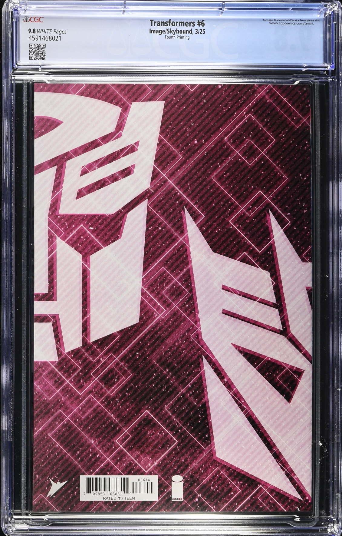 Transformers #6 Fourth Printing CGC 9.8