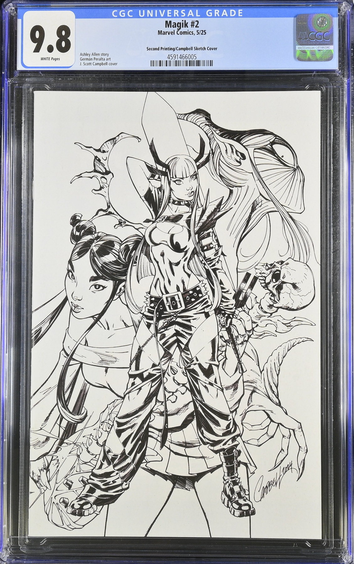 Magik #2 Second Printing 1:25 Virgin Retailer Incentive Variant CGC 9.8