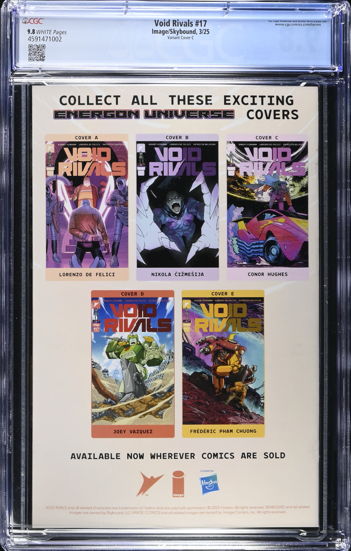 Void Rivals #17 Hughes 1:10 Retailer Incentive Variant CGC 9.8