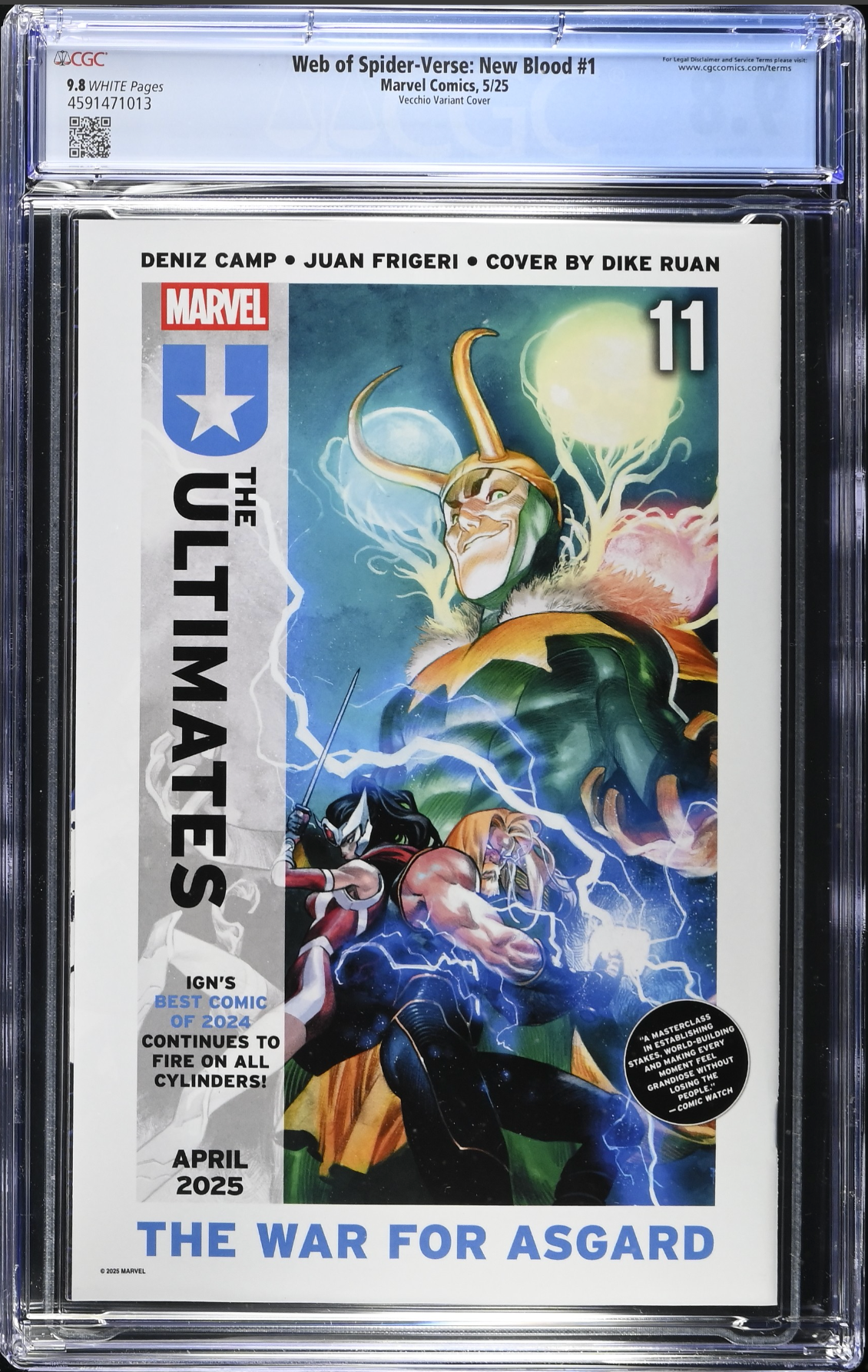 Web of Spider-Verse: New Blood #1 Vecchio 1:10 Retailer Incentive Variant CGC 9.8