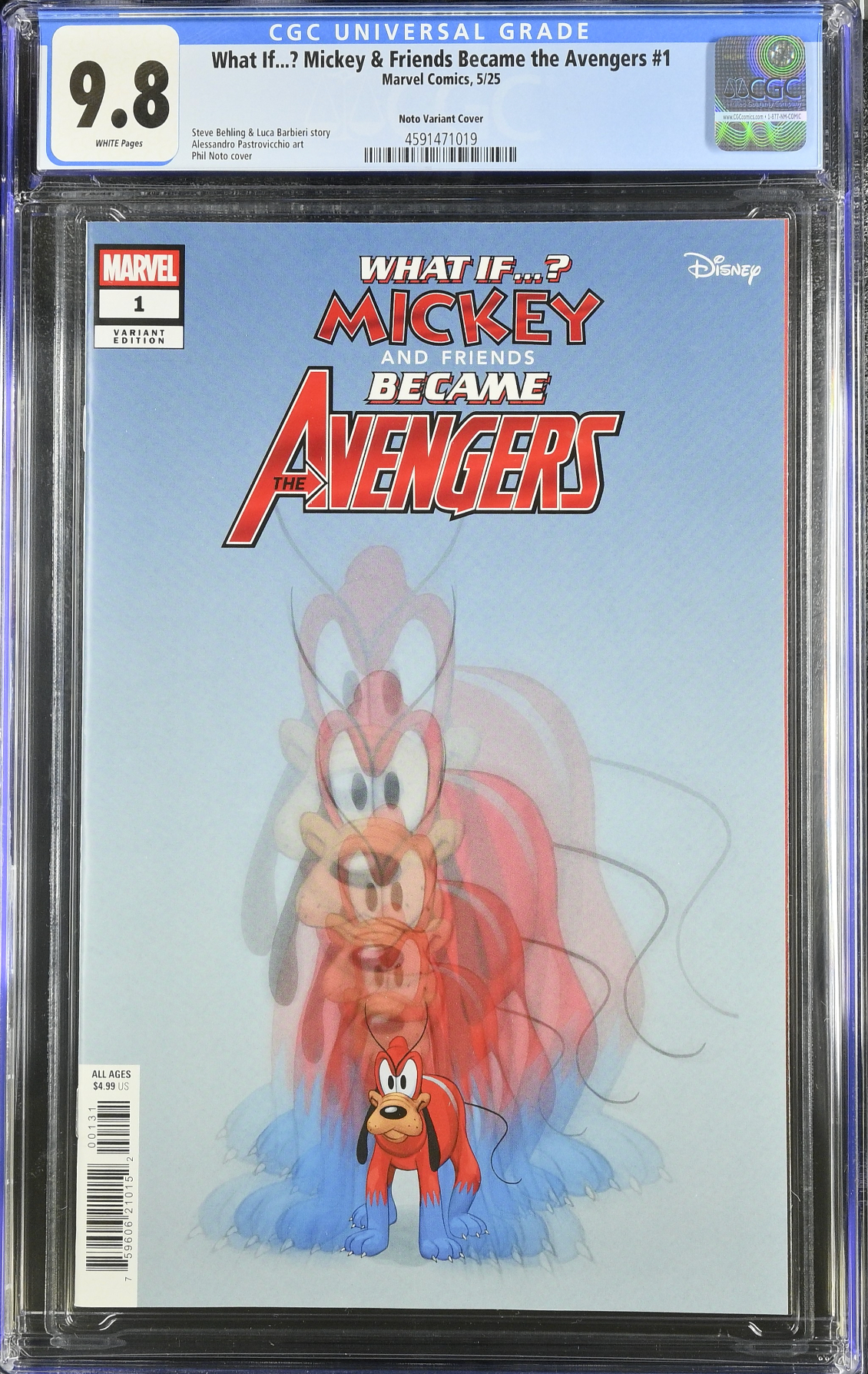 Marvel & Disney: What If...? Mickey & Friends Became the Avengers #1 Noto Variant CGC 9.8