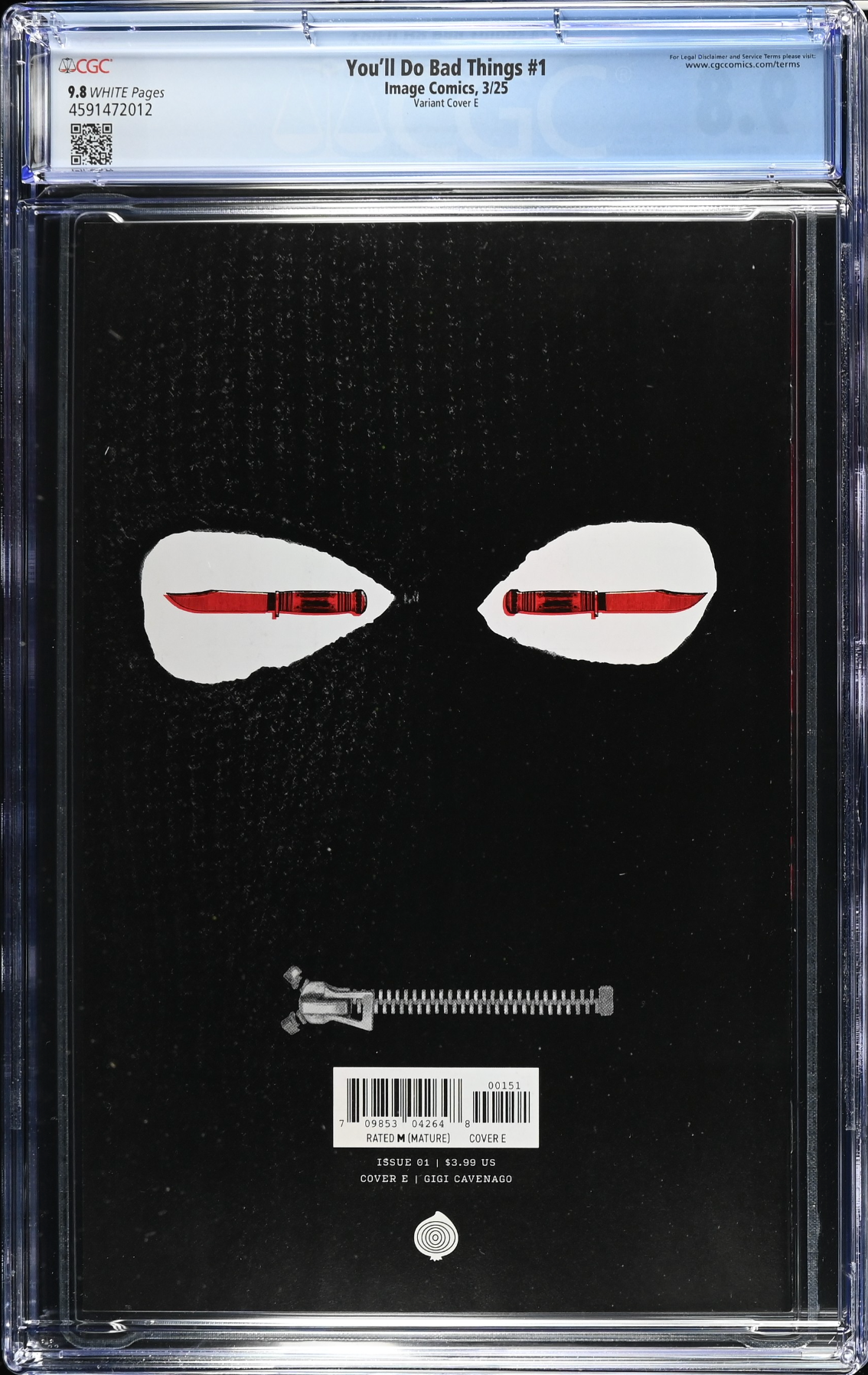 You'll Do Bad Things #1 Cavenago Variant CGC 9.8