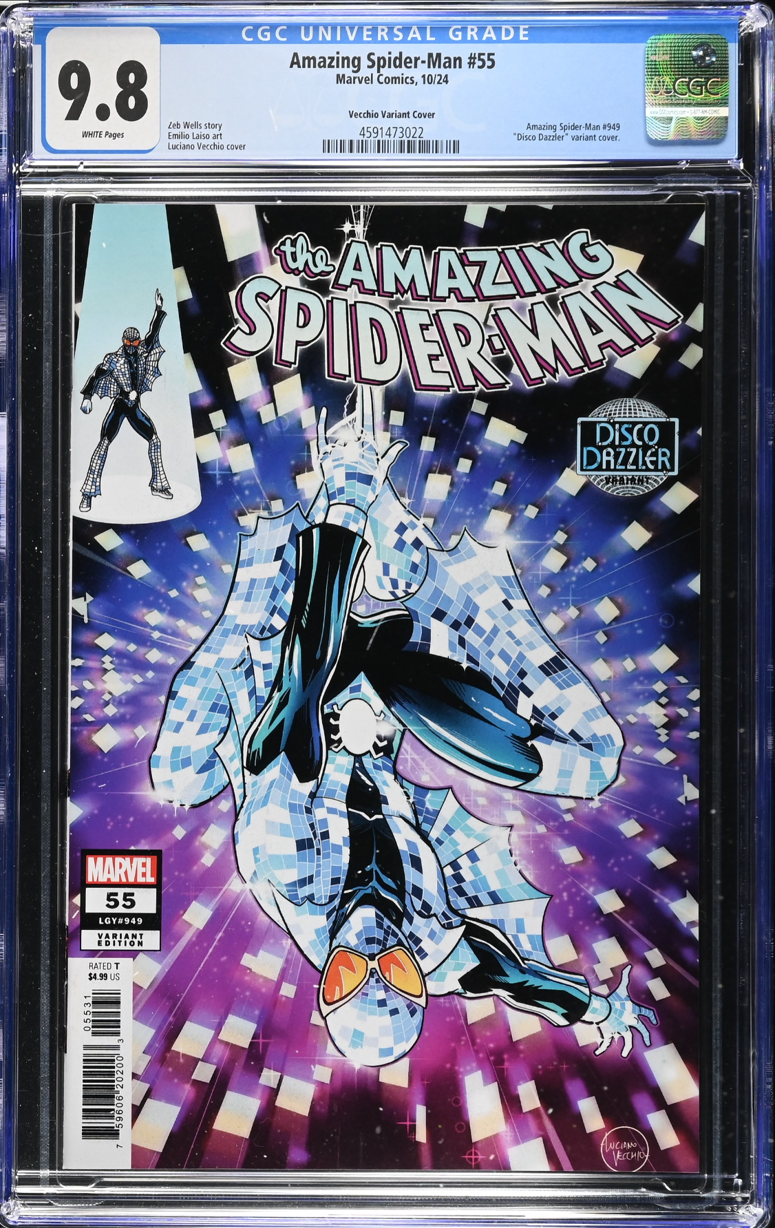 Amazing Spider-Man #55 Vecchio Disco Dazzler Variant CGC 9.8