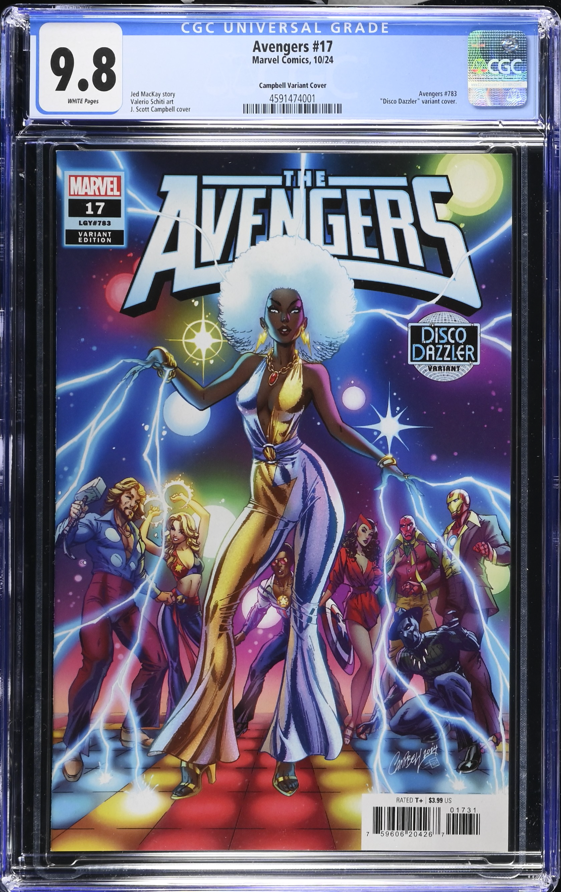 Avengers #17 J. Scott Campbell Disco Dazzler Variant CGC 9.8
