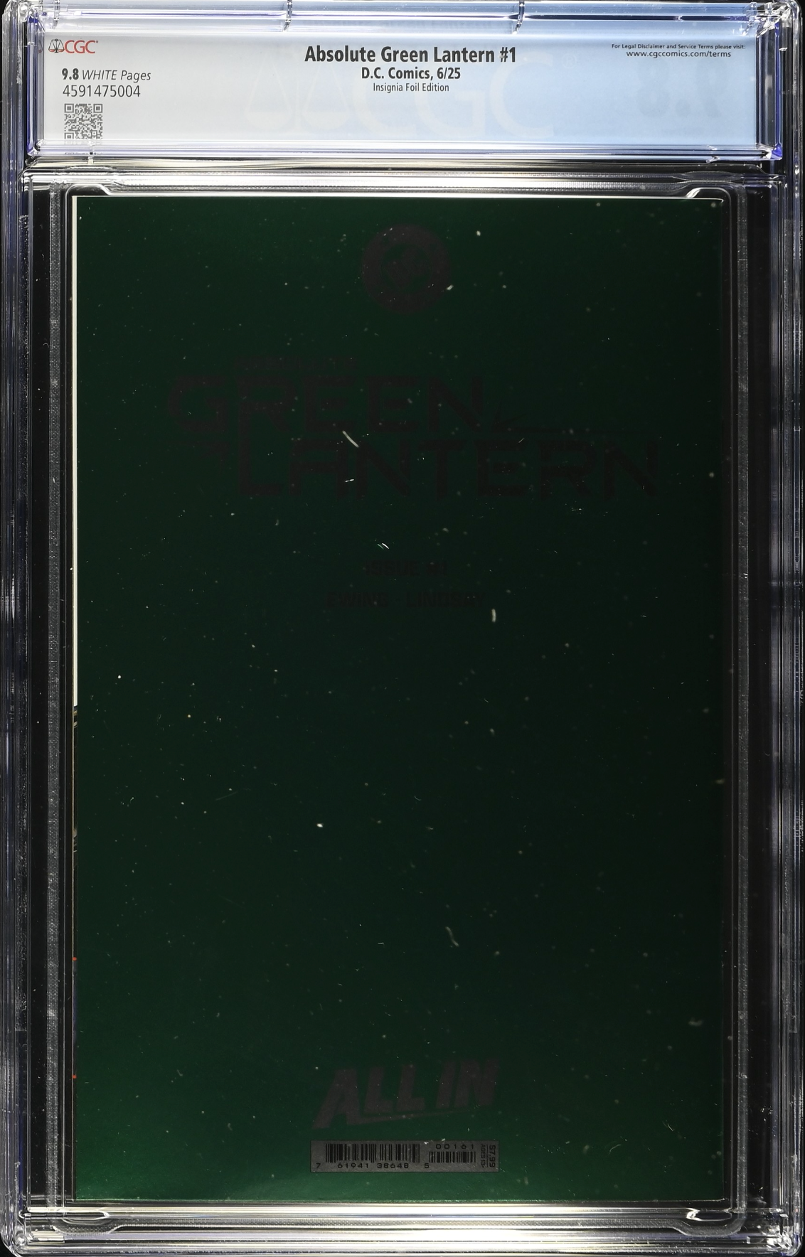 Absolute Green Lantern #1 Insignia Foil Variant CGC 9.8