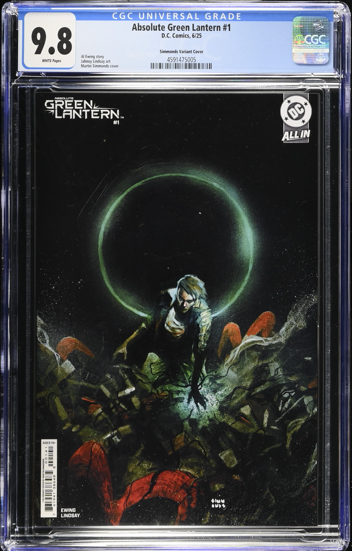 Absolute Green Lantern #1 Simmonds 1:25 Retailer Incentive Variant CGC 9.8