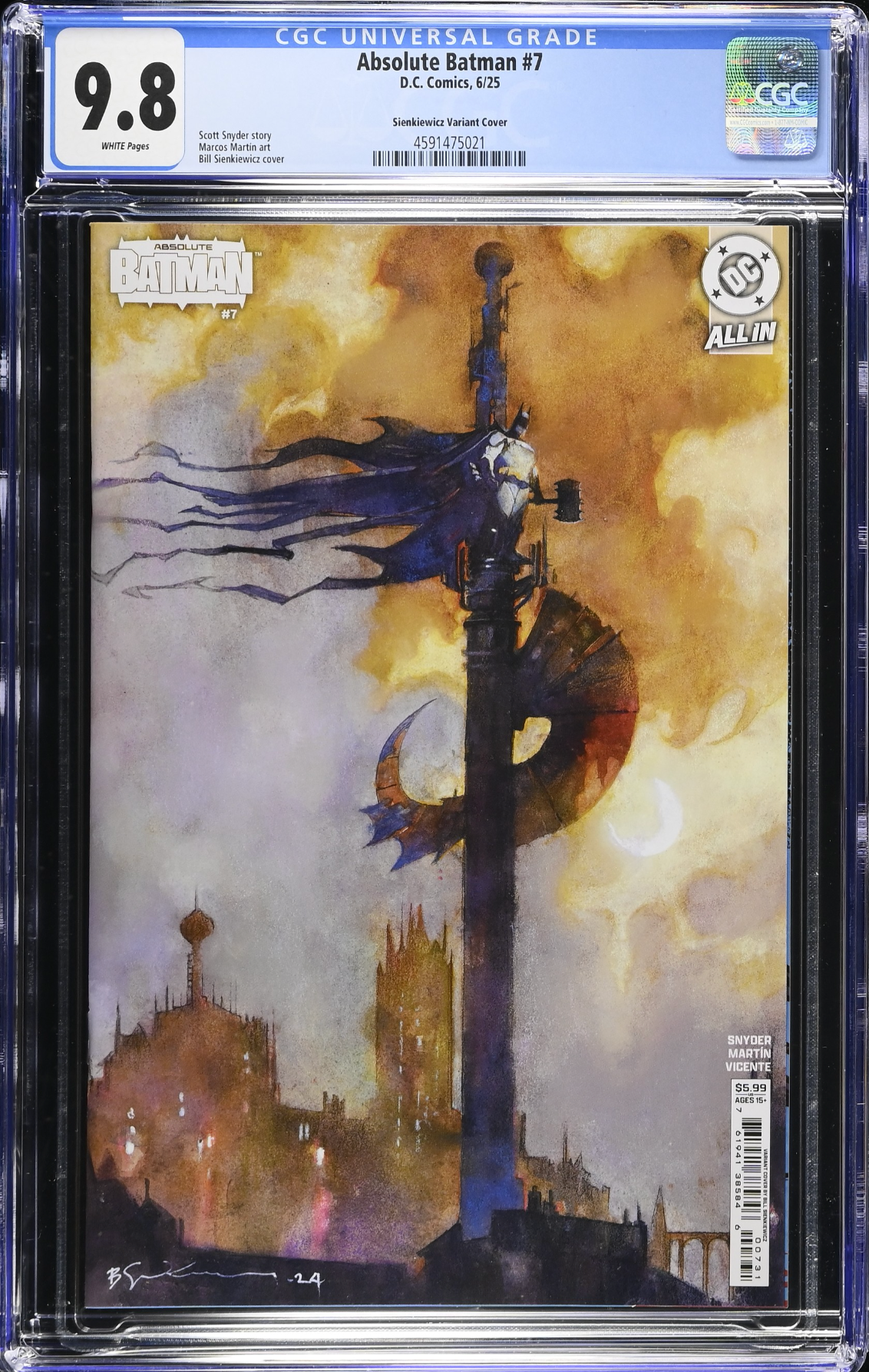 Absolute Batman #7 Sienkiewicz Variant CGC 9.8