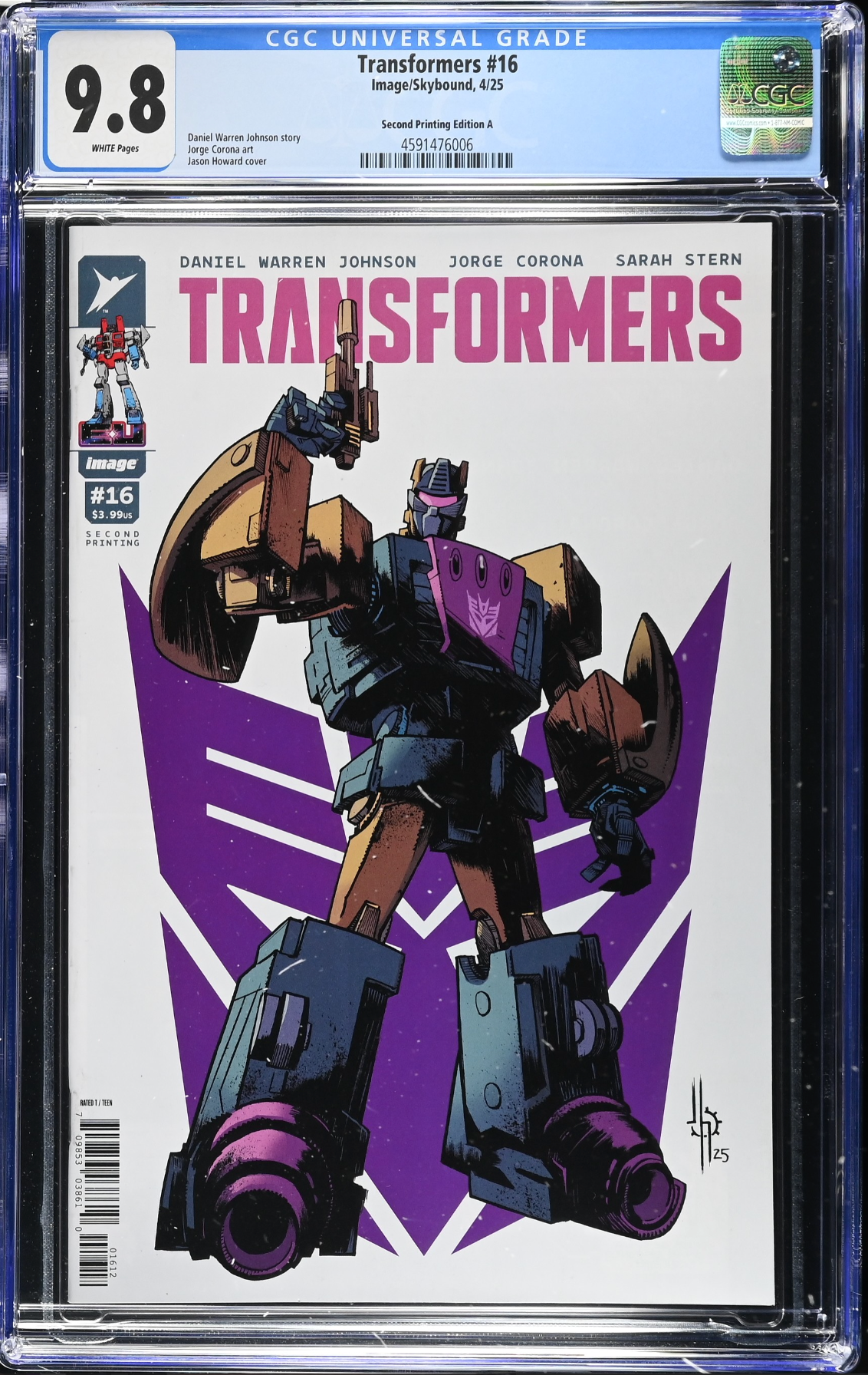 Transformers #16 Second Printing Howard A CGC 9.8