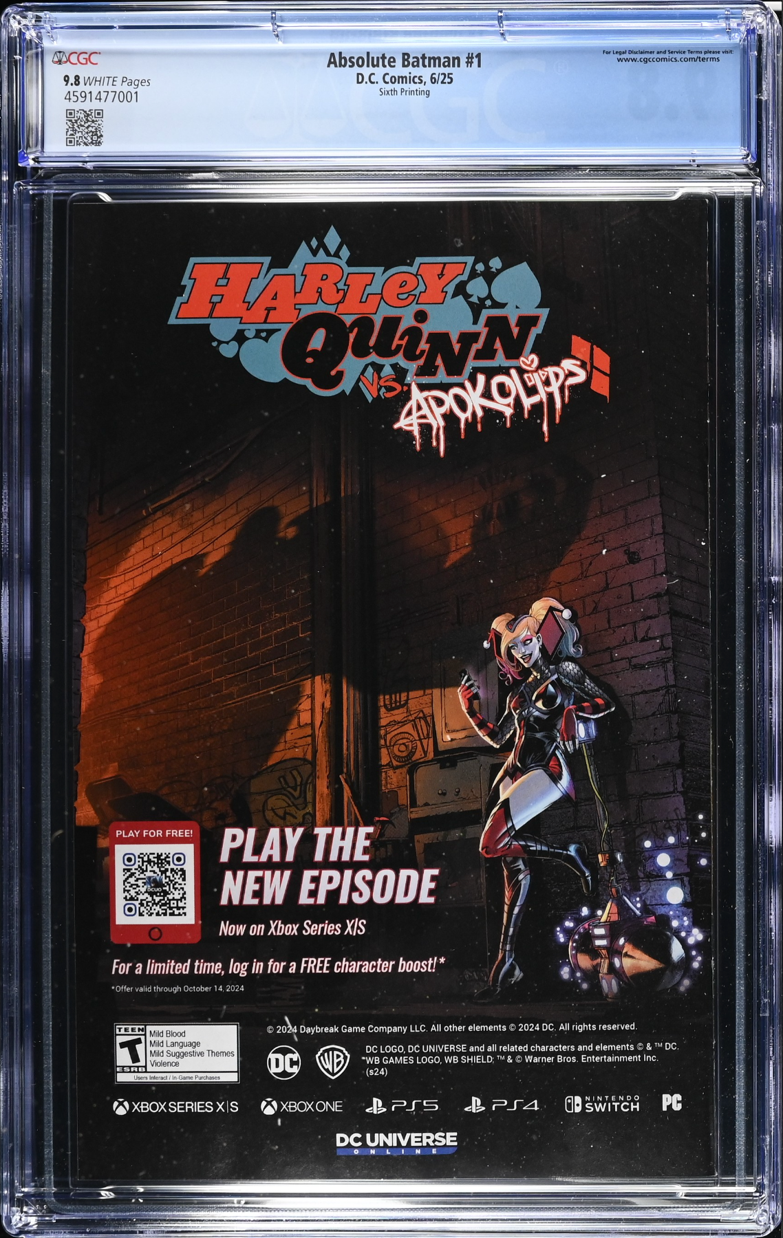 Absolute Batman #1 Sixth Printing CGC 9.8