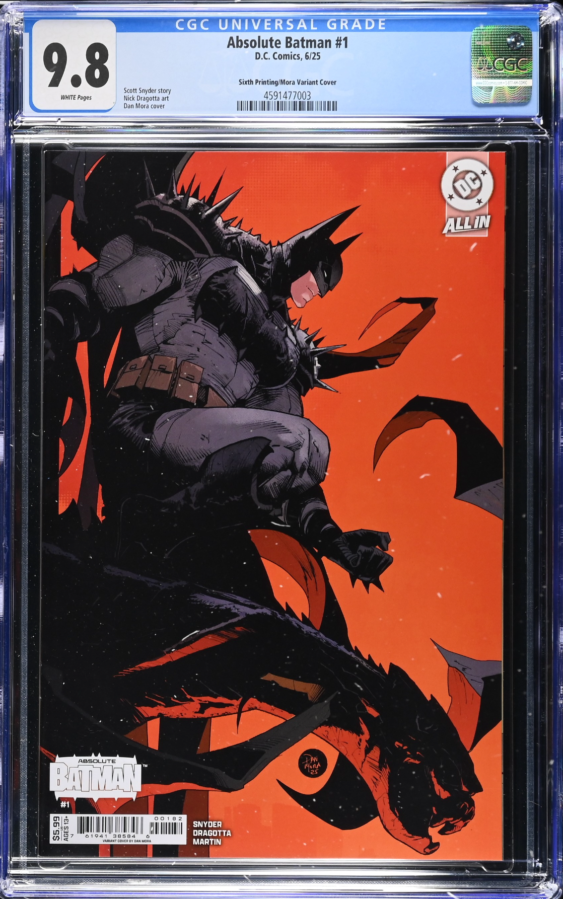 (専用)B51R10様 Absolute Batman #1 Sixth Printing Mora Variant CGC 9.8