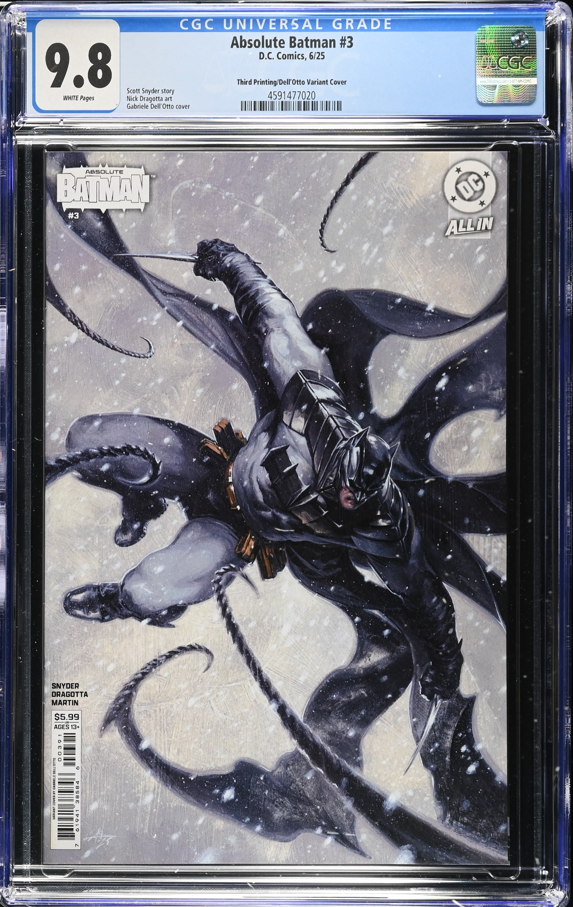 Absolute Batman #3 Third Printing Dell'Otto Variant CGC 9.8