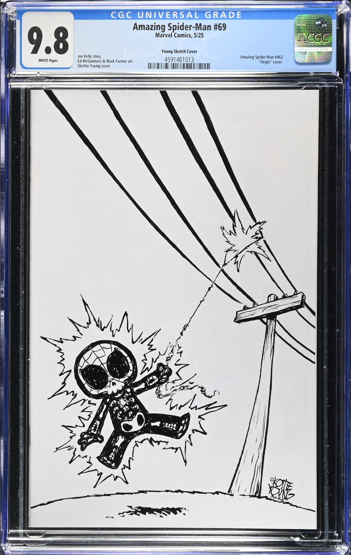 Amazing Spider-Man #69 Young 1:100 Virgin Retailer Incentive Variant CGC 9.8