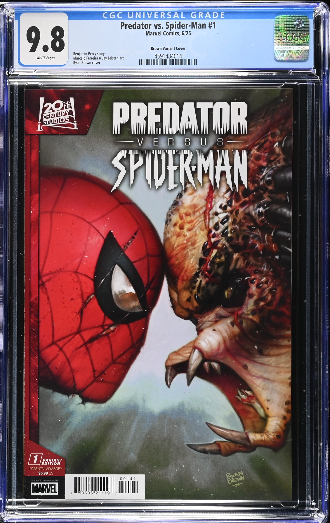 Predator vs. Spider-Man #1 Brown Variant CGC 9.8