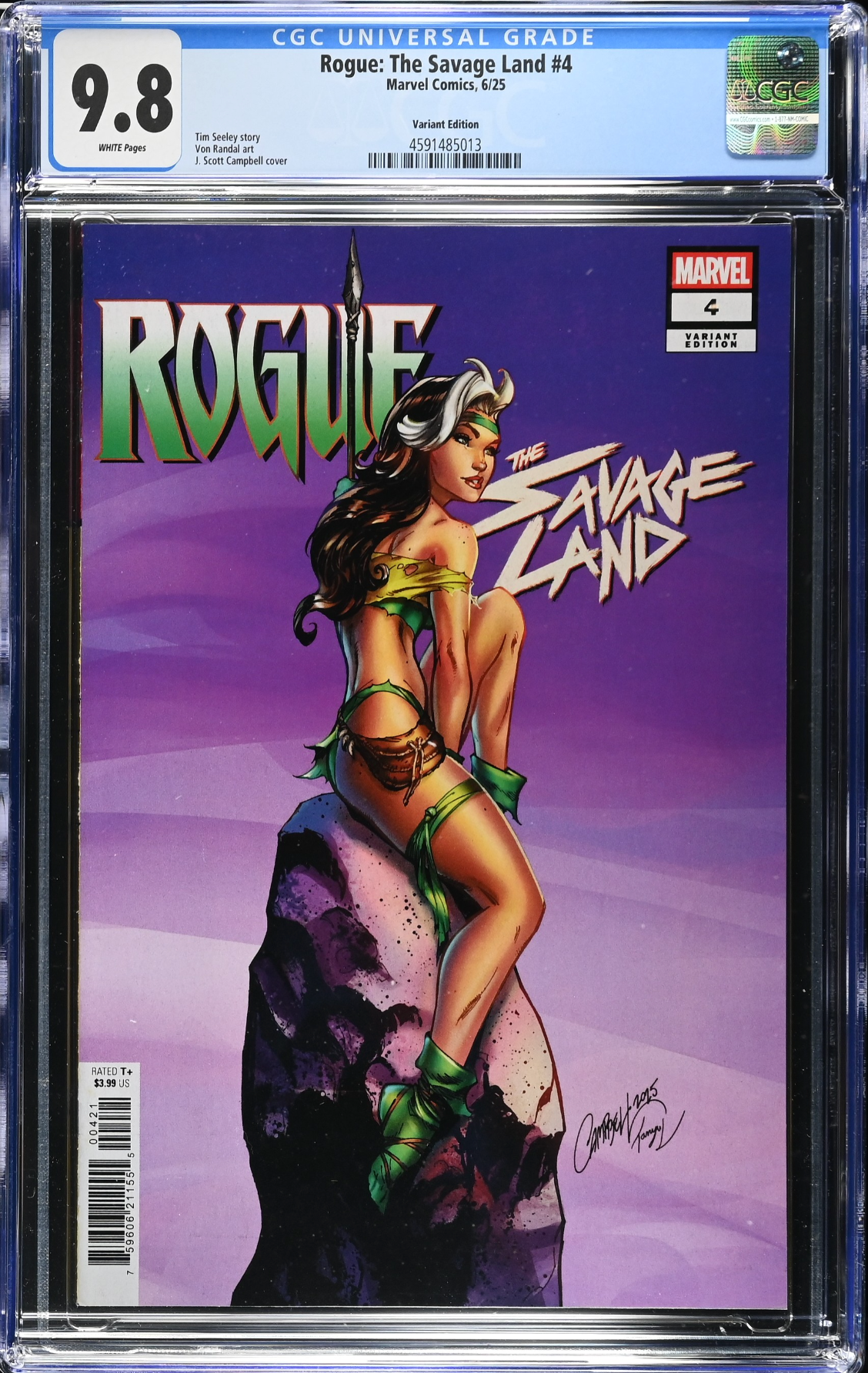 Rogue: The Savage Land #4 Campbell Variant CGC 9.8