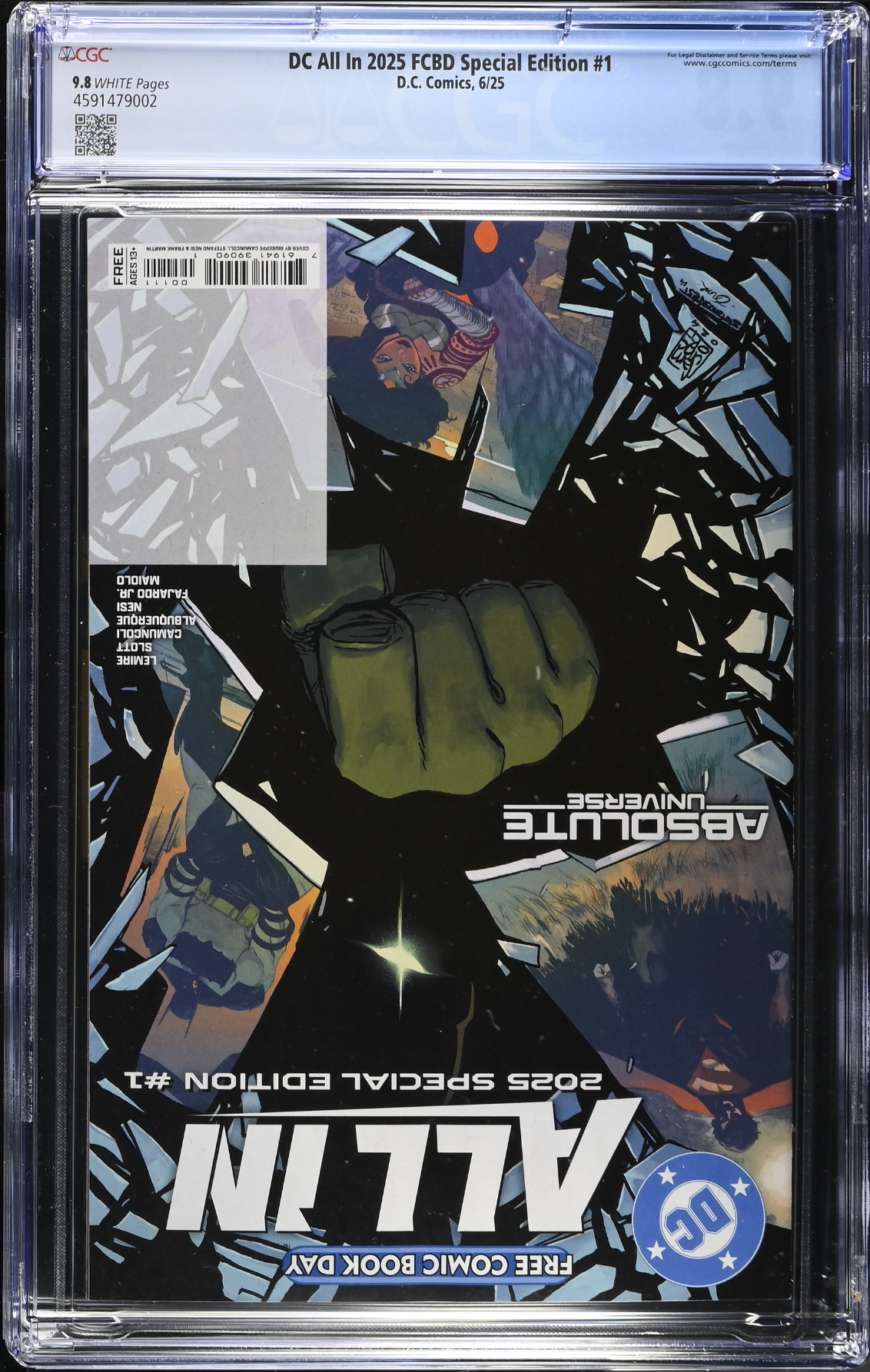 DC All In 2025 FCBD Special Edition #1 CGC 9.8