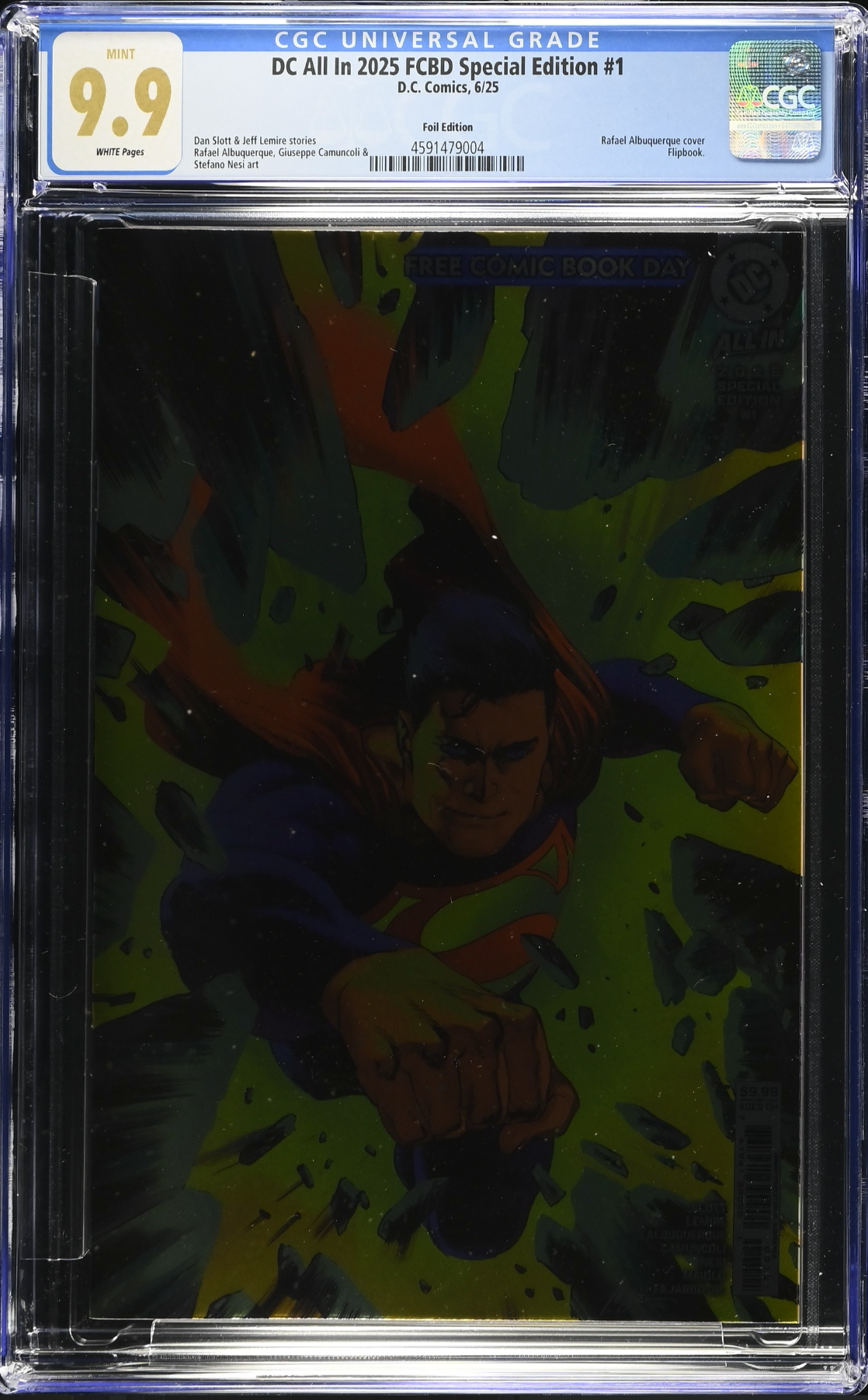 DC All In 2025 FCBD Special Edition #1 Foil Variant CGC 9.9