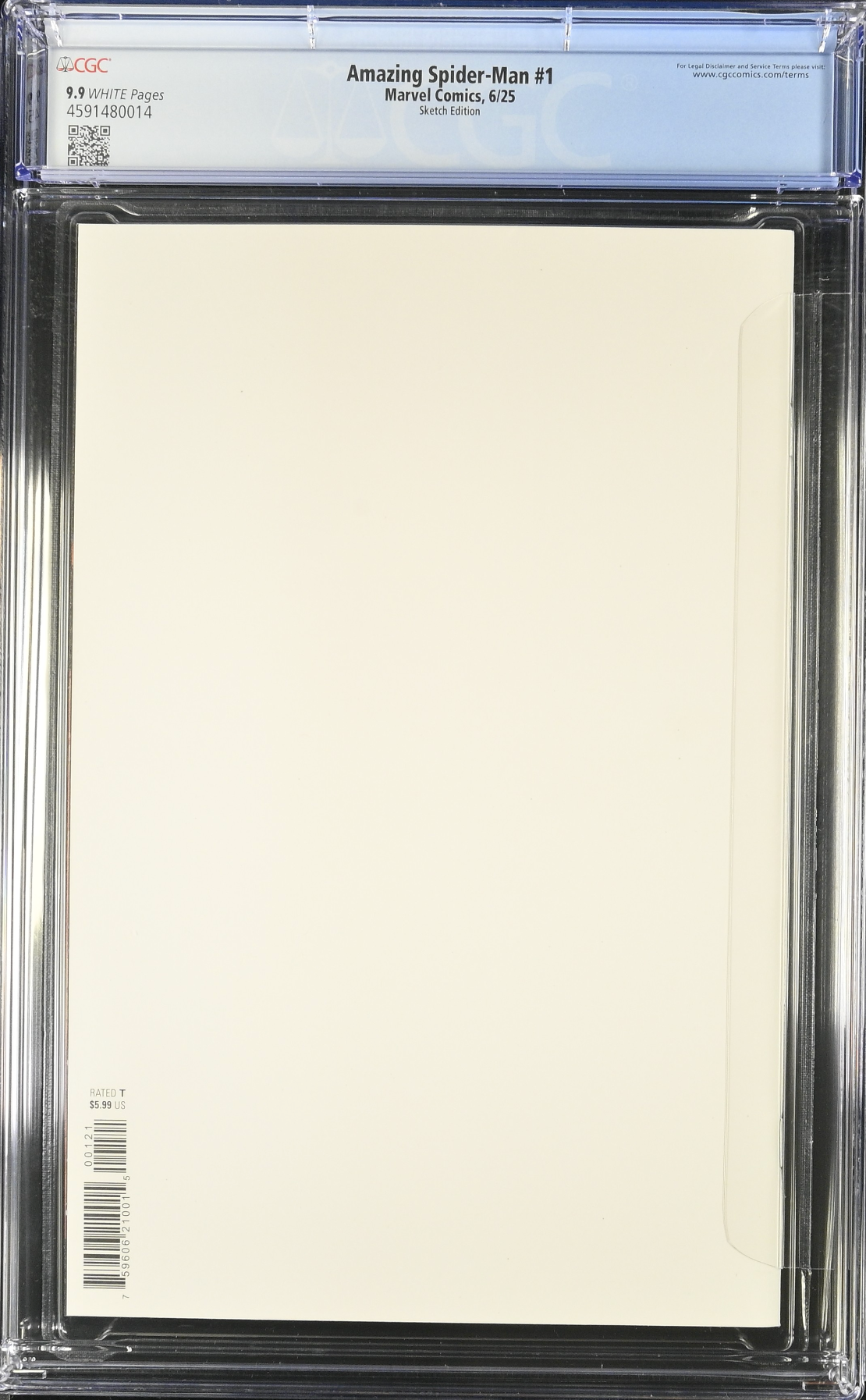 Amazing Spider-Man #1 Blank Sketch Variant CGC 9.9