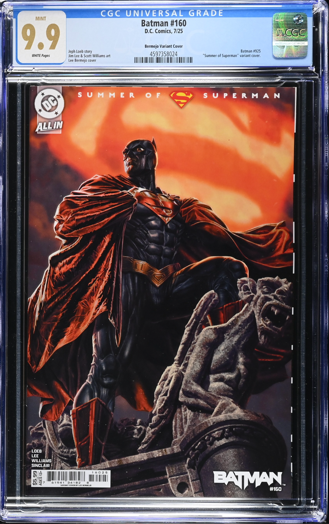 Batman #160 Bermejo Variant CGC 9.9