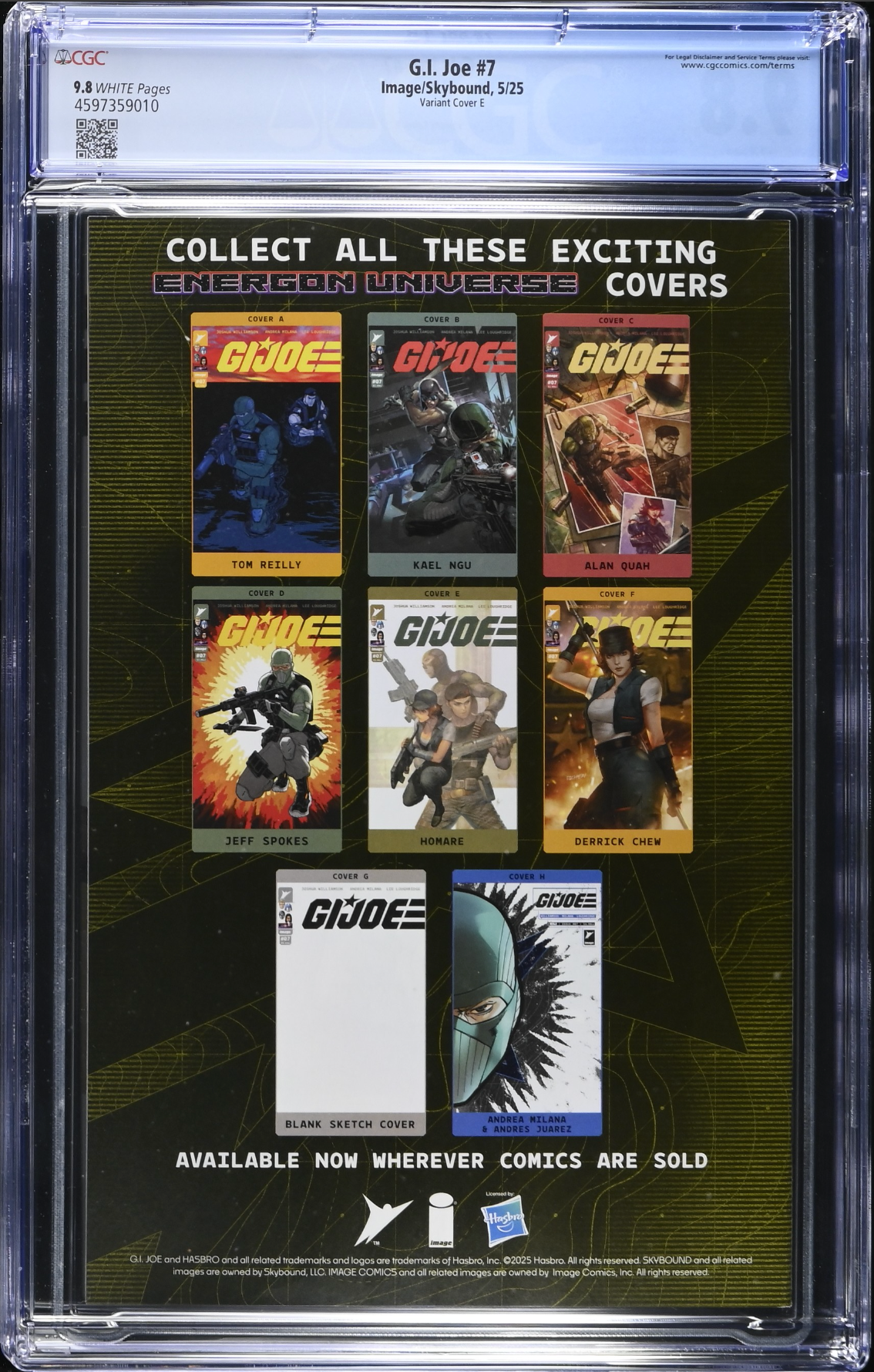 G.I. Joe #7 Homare 1:50 Retailer Incentive Variant CGC 9.8