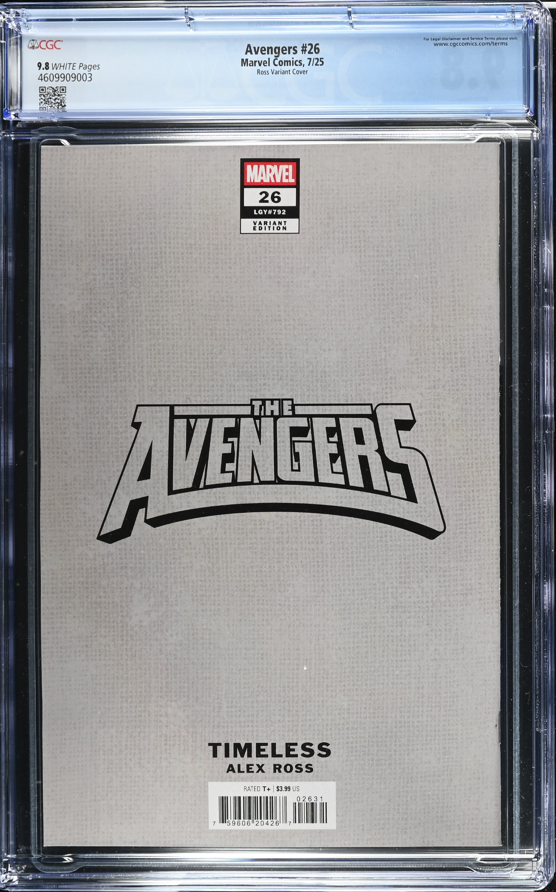 Avengers #26 Ross Timeless Variant CGC 9.8