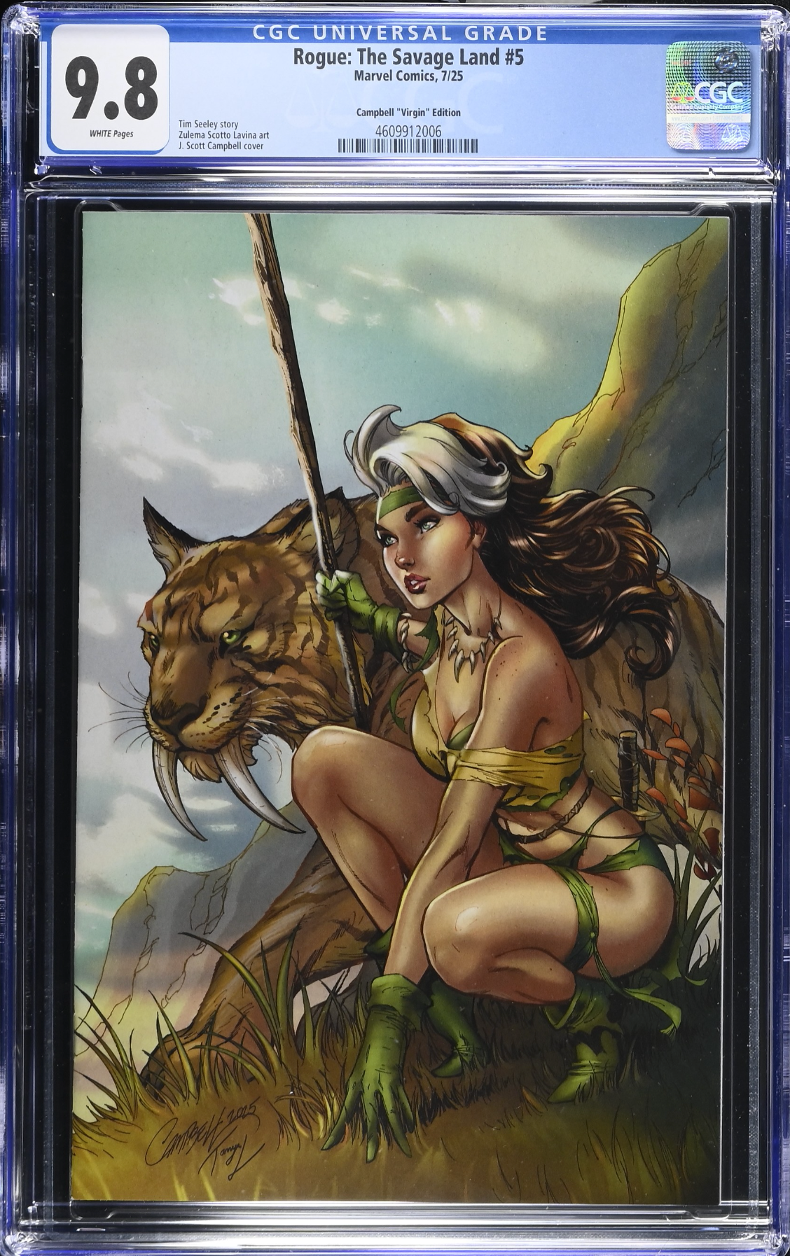 Rogue: The Savage Land #5 Campbell 1:100 Virgin Retailer Incentive Variant CG 9.8