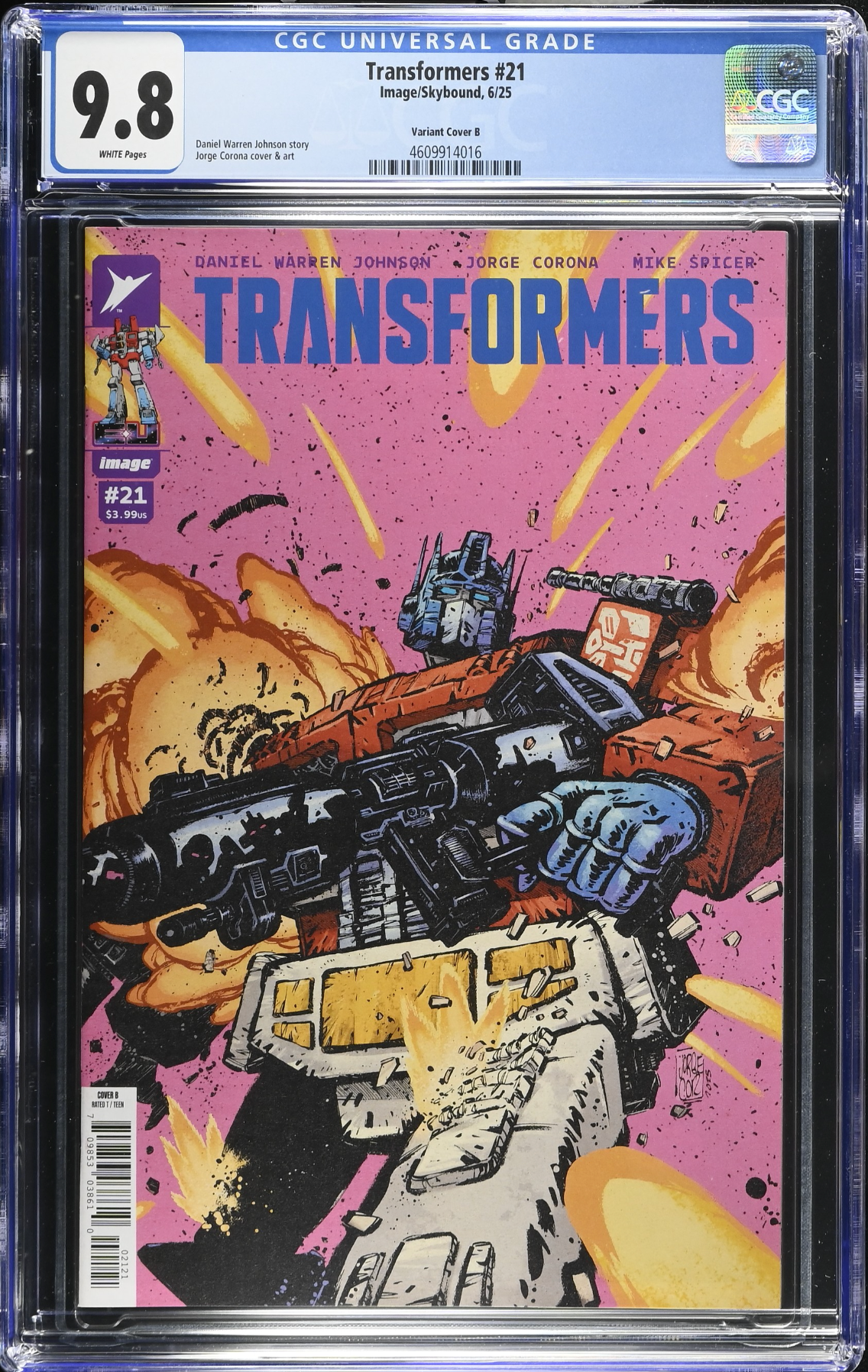 Transformers #21 Corona Variant CGC 9.8