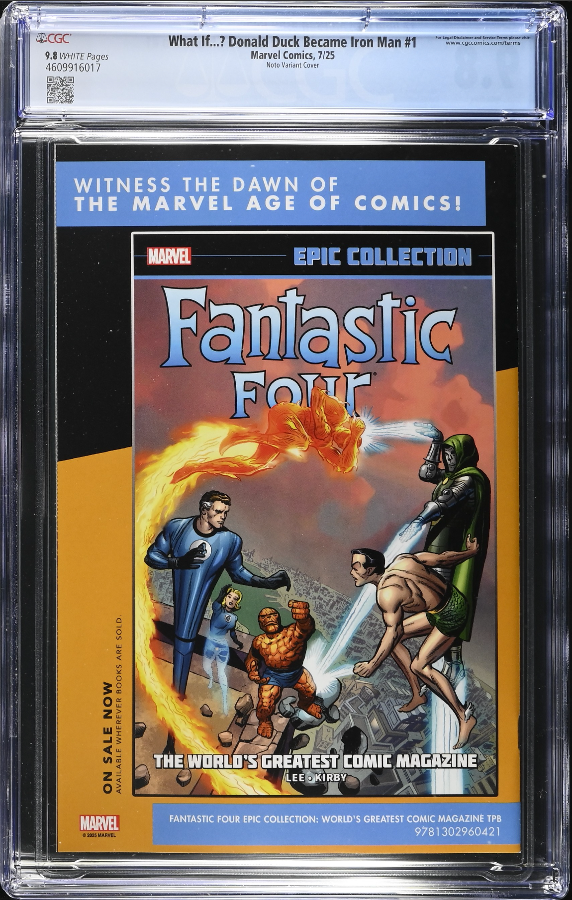 Marvel & Disney: What If...? Donald Duck Became Iron Man #1 Noto Variant CGC 9.8