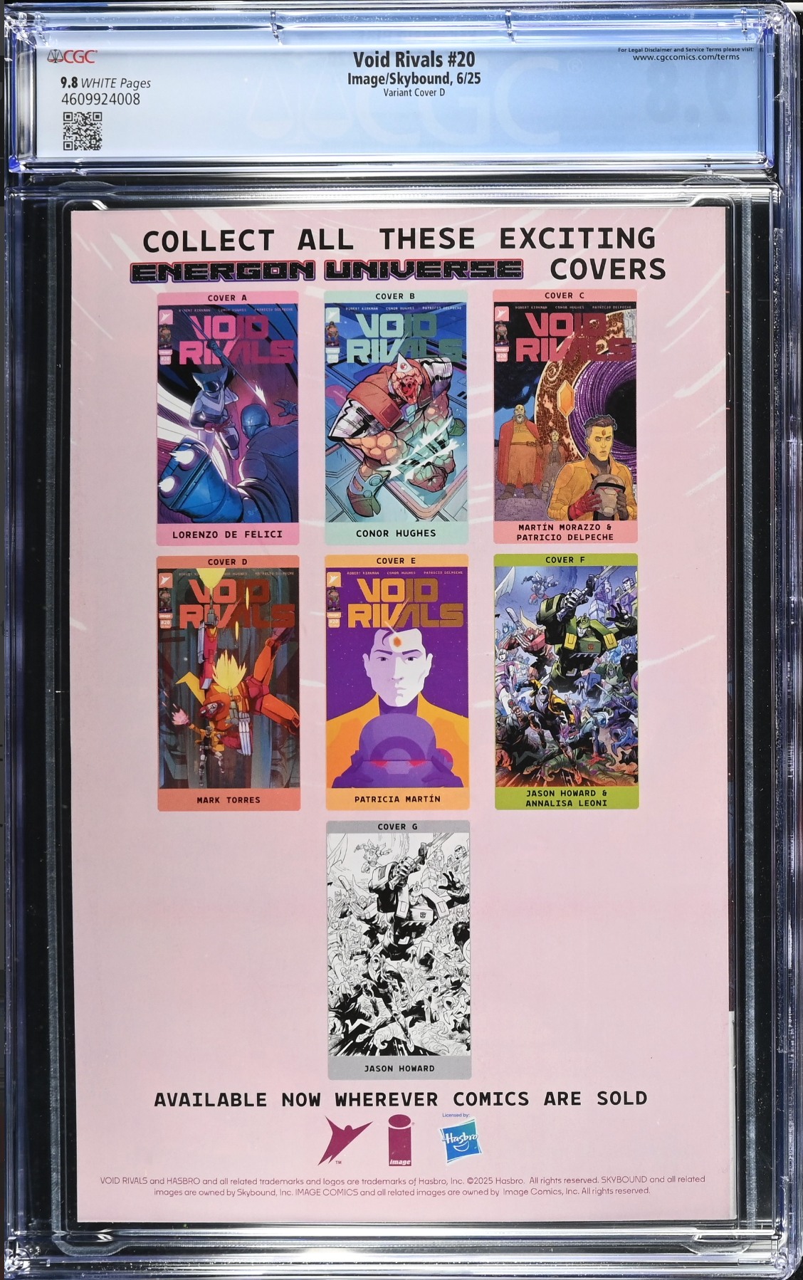 Void Rivals #20 Torres 1:25 Retailer Incentive Variant CGC 9.8