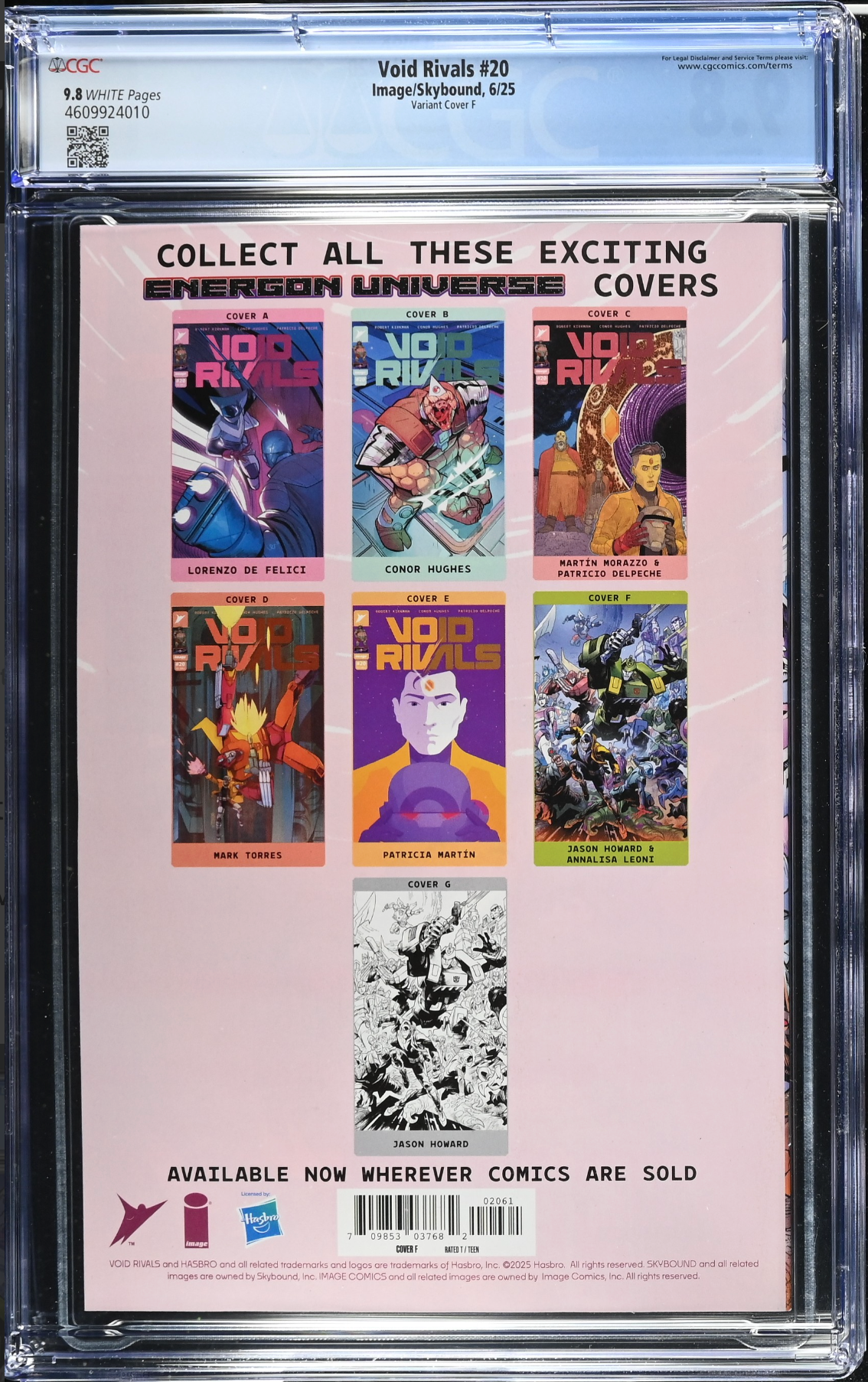 Void Rivals #20 Howard Energon Variant A CGC 9.8