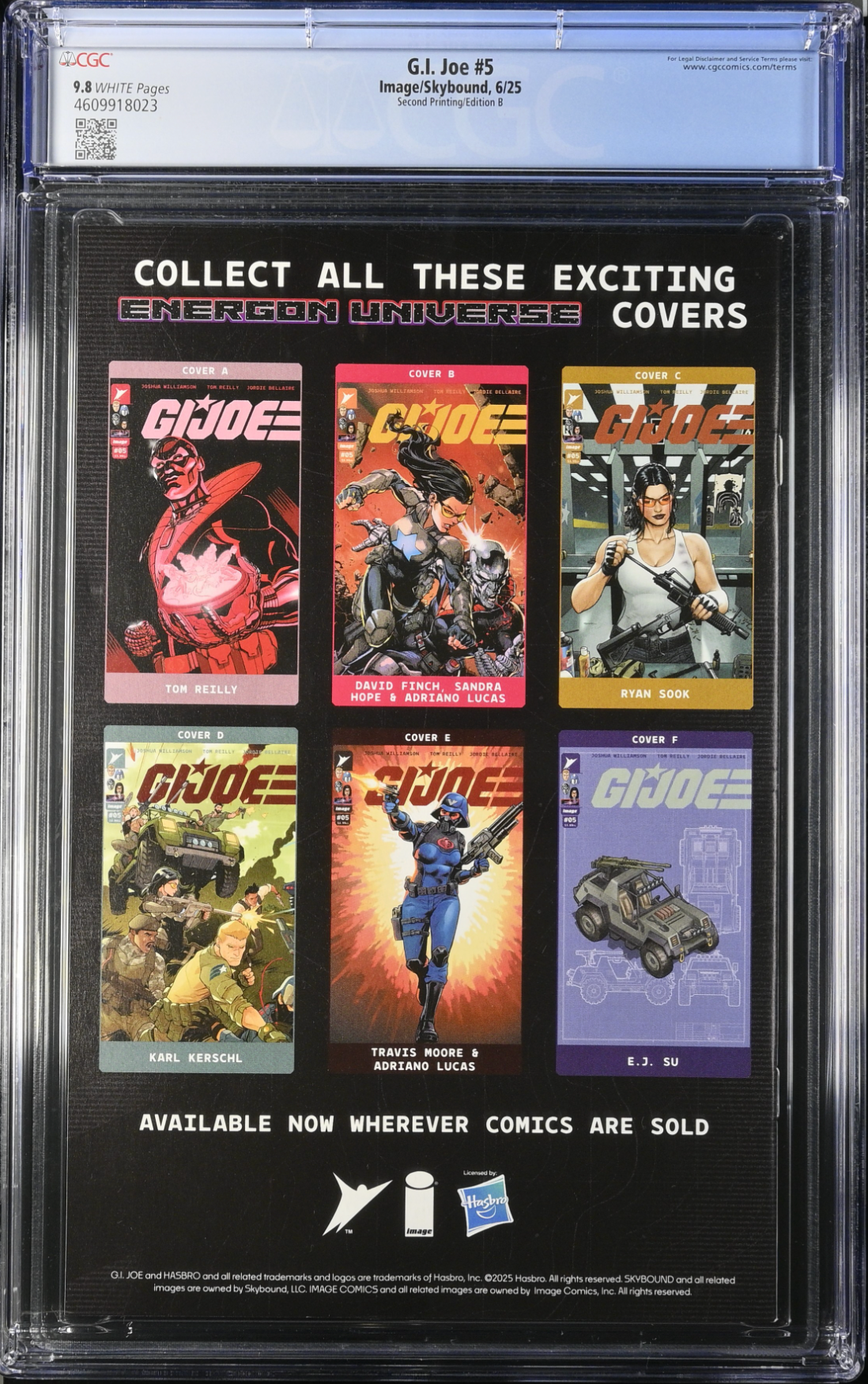 G.I. Joe #5 Second Printing - Cover B - CGC 9.8