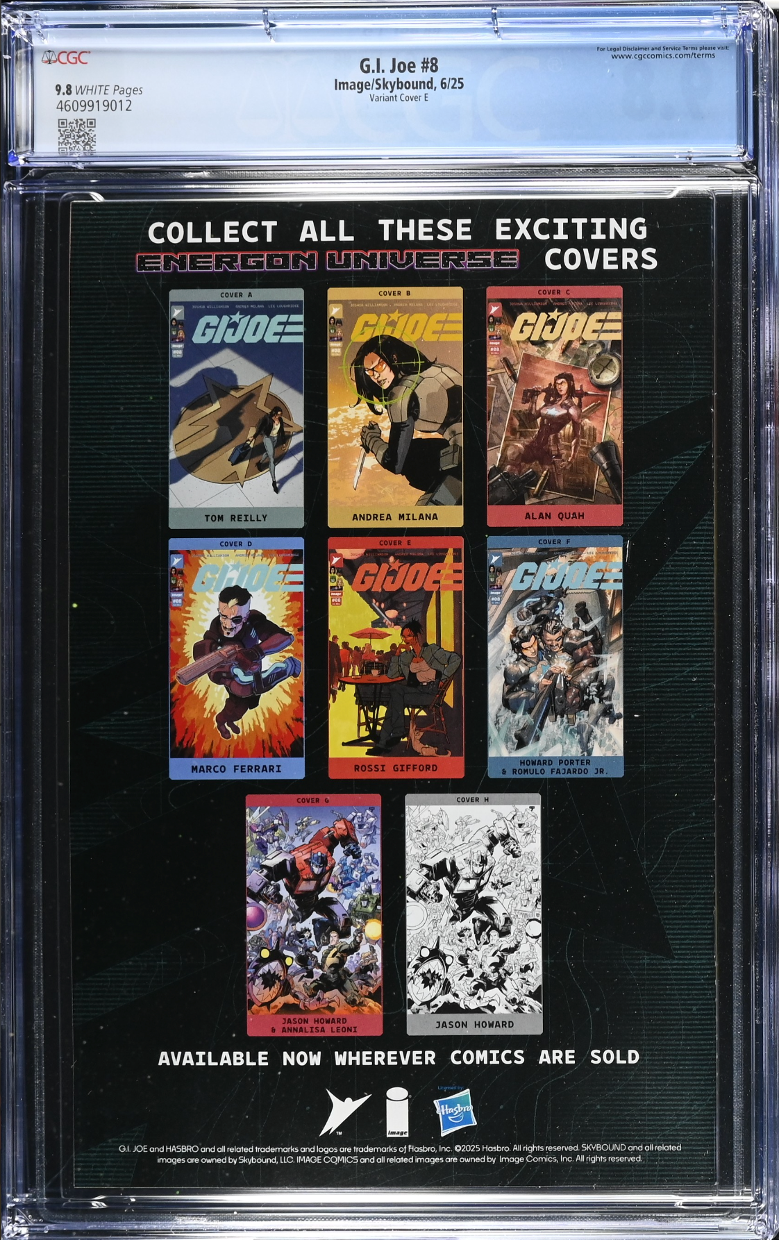 G.I. Joe #8 Gifford 1:50 Retailer Incentive Variant CGC 9.8