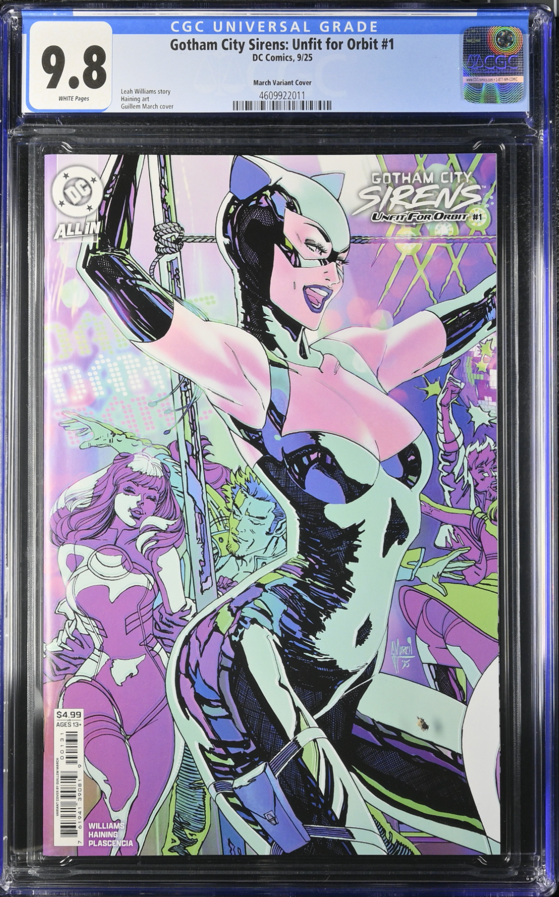 Gotham City Sirens: Unfit for Orbit #1 March Variant CGC 9.8